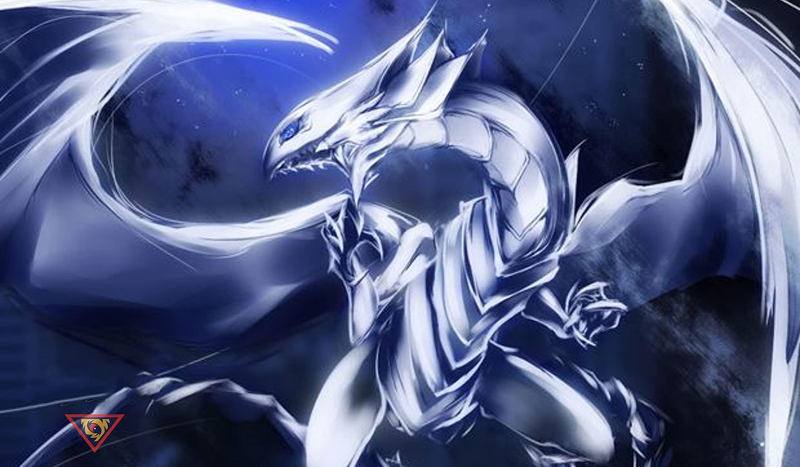 Blue-Eyes White Dragon Custom Playmat/Giant Mouse Pad - Durable Rubber 14" x 24" for Trading Card Games