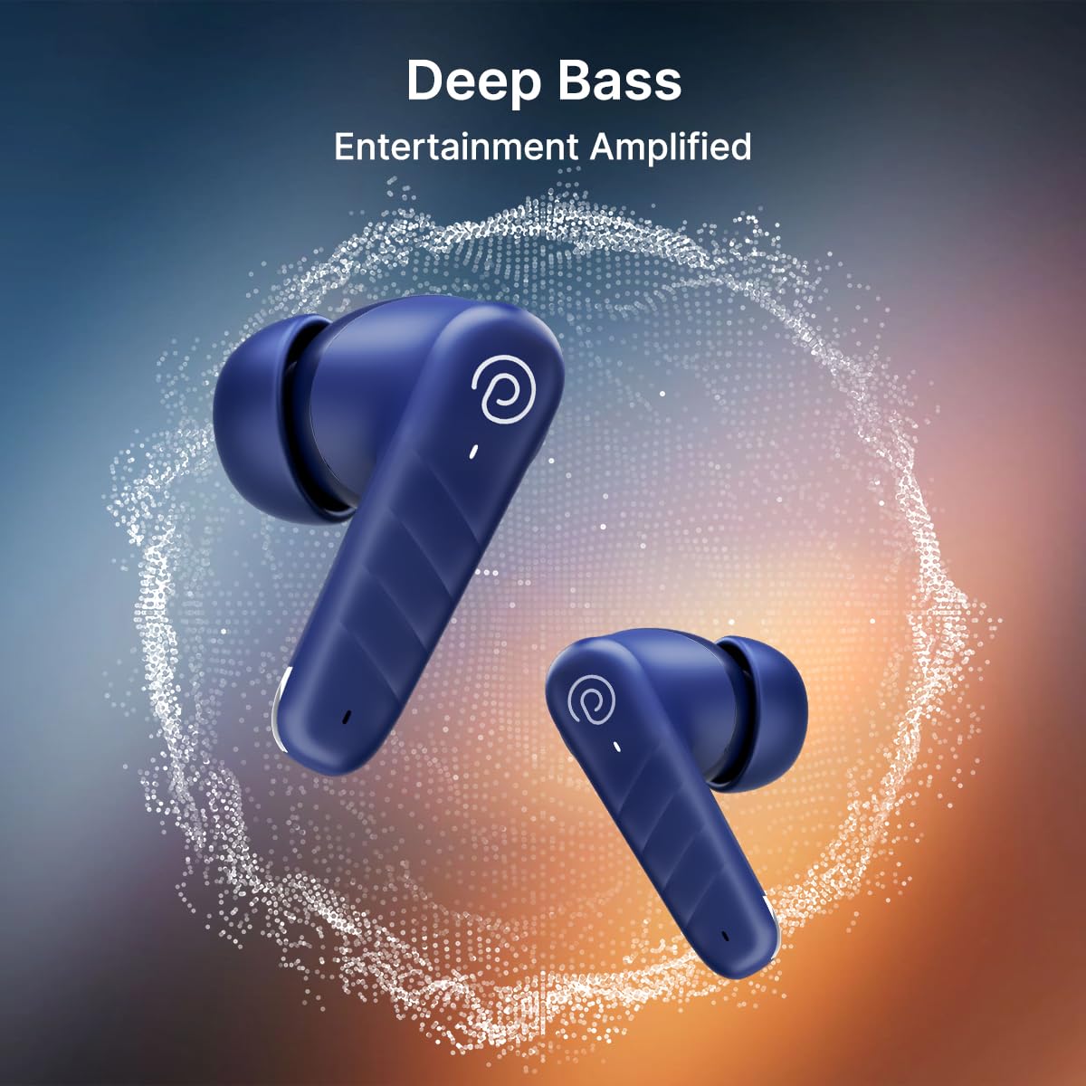 pTron Bassbuds Spark in-Ear TWS Earbuds with Stereo Sound, 40Hrs Playtime, Stereo Calls, Bluetooth V5.3 Headphones with Quick Pairing, Touch Control, Voice Assistant, Type C Charging & IPX5 (Blue) — Amazon image 5