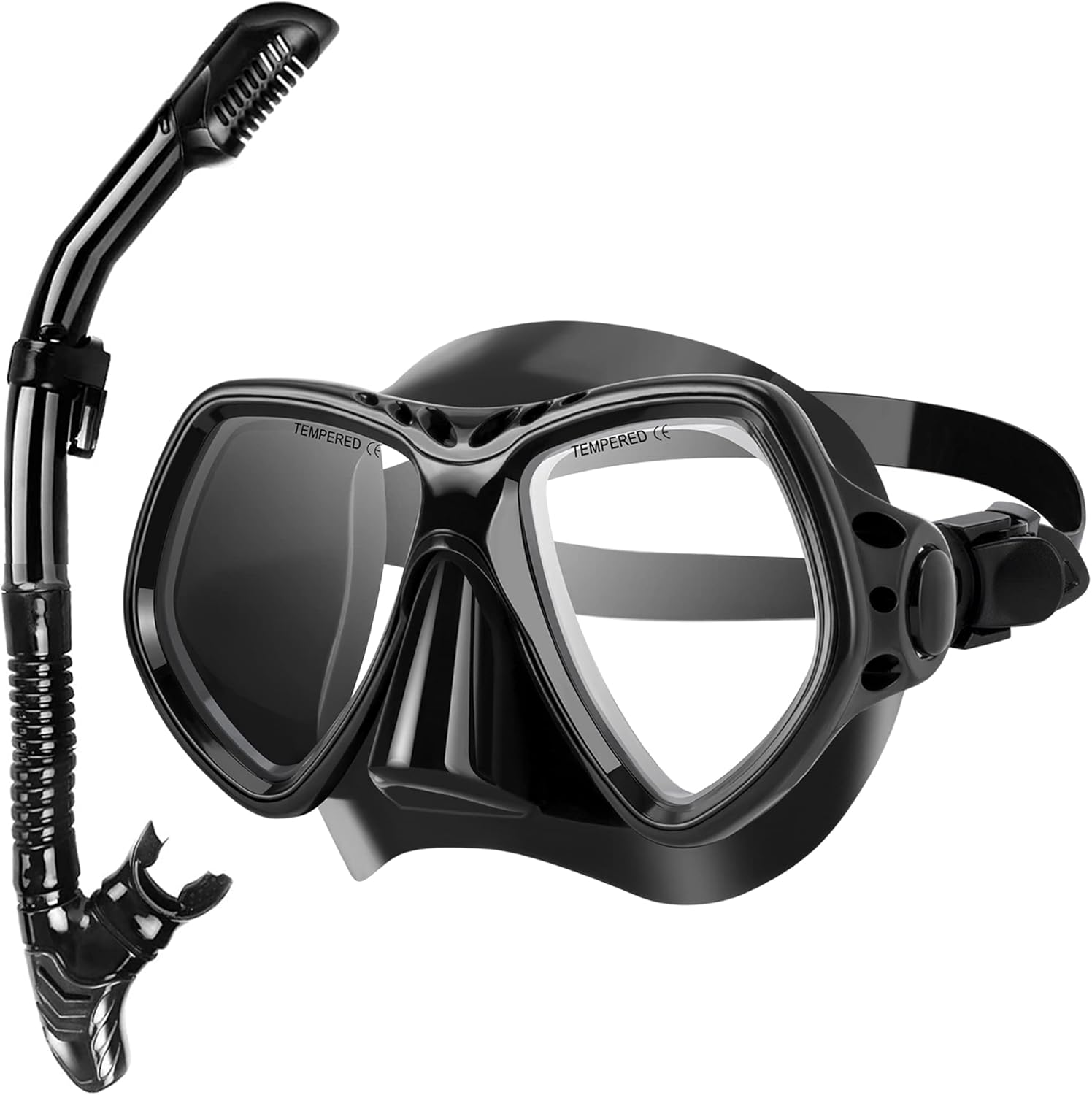 Hydomi Snorkel Set Adults 180° Panoramic Anti-Fog Snorkel Mask