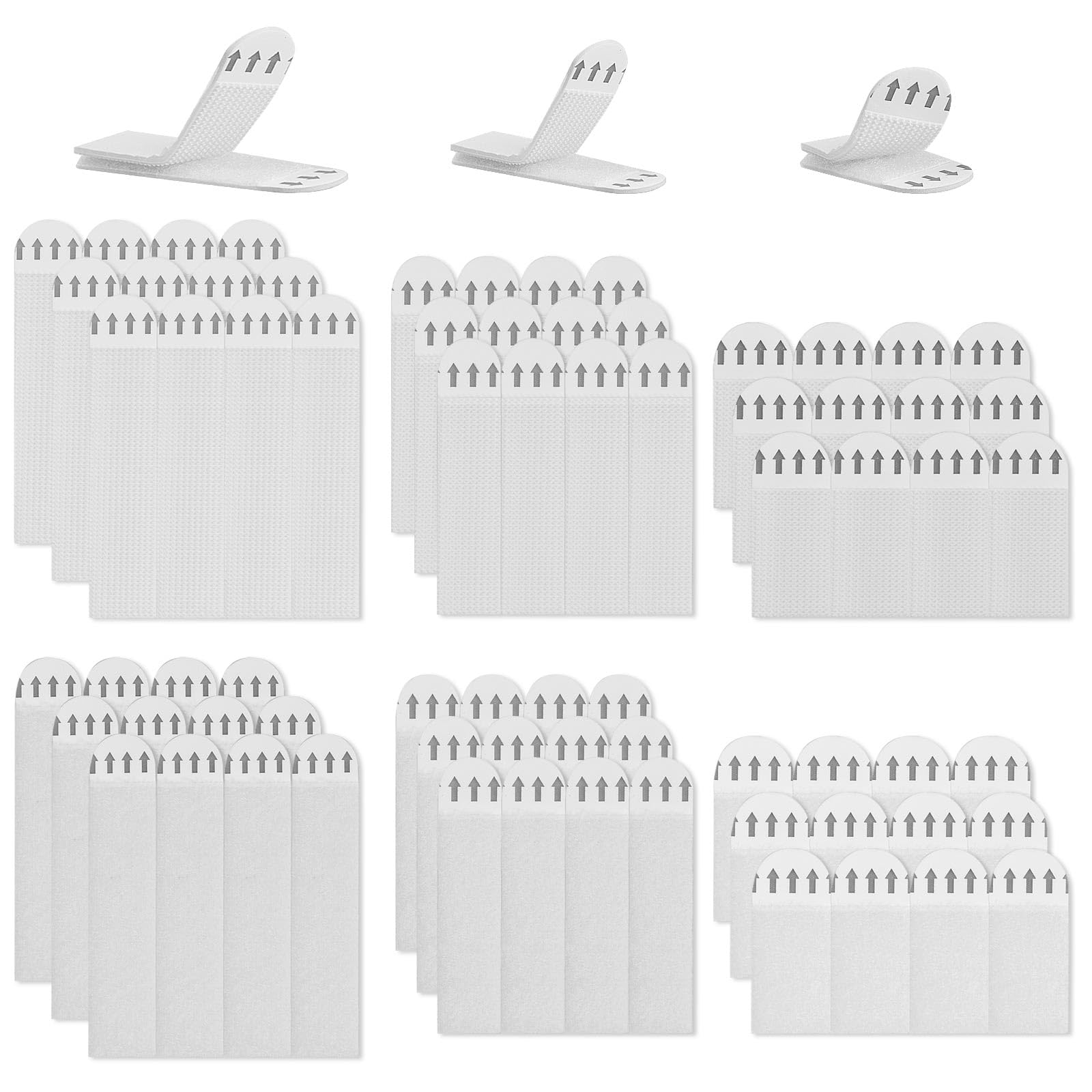36-Pairs Picture Hanging Strips Damage Free Removable Water-Resistant Adhesive Strips Double Side Hook Loop Mounting Tapes for Photos, Frames, Mirrors, Wall Decorations(20*46mm/16*70mm/19*92mm)