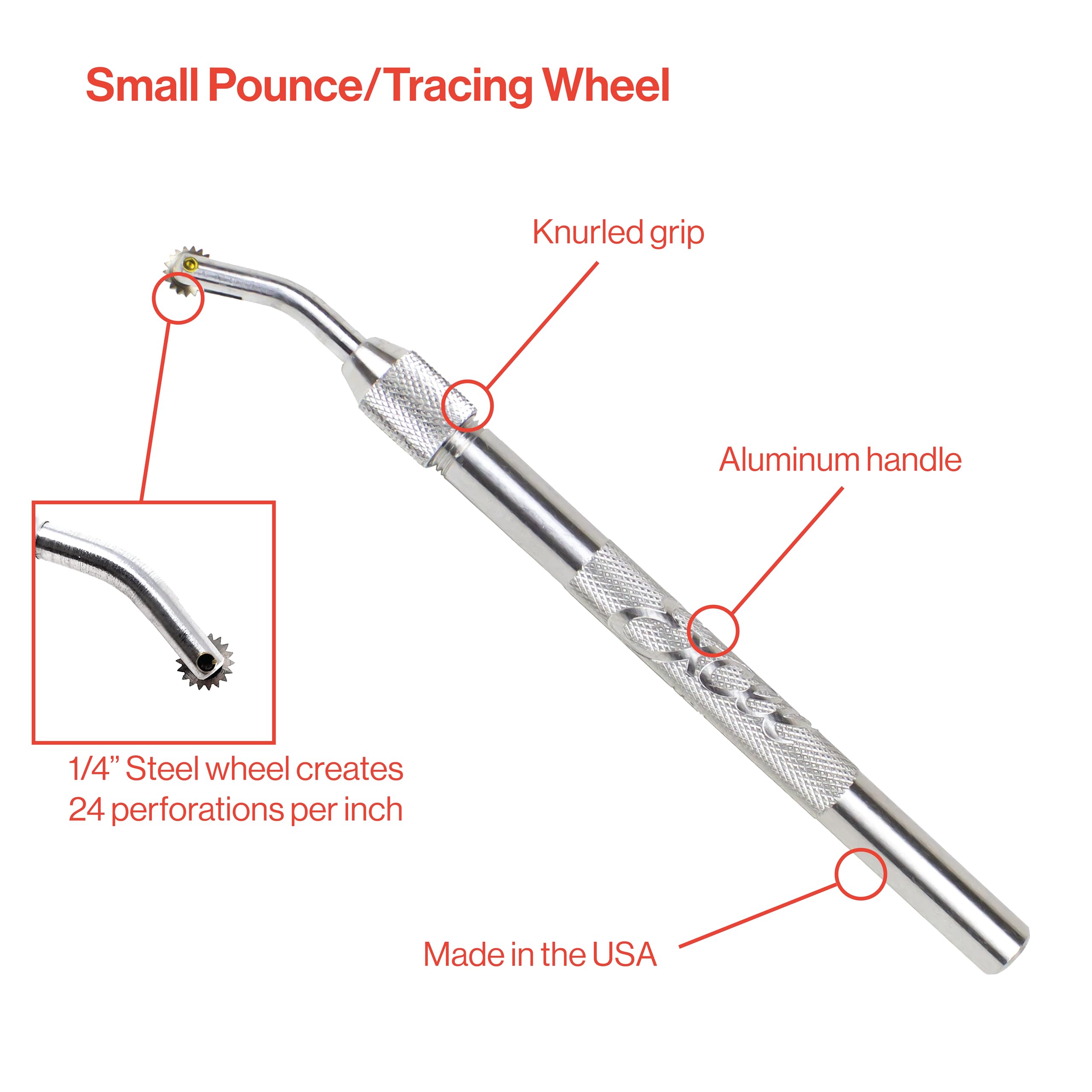 Excel Rotella tracciatrice, 0,6 cm, 1/4 inch, 0,63 cm