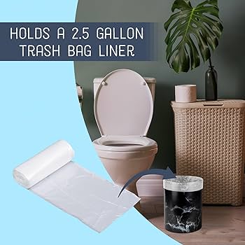 Amazon.com: NAT AND JULES Round Bathroom Trash Can