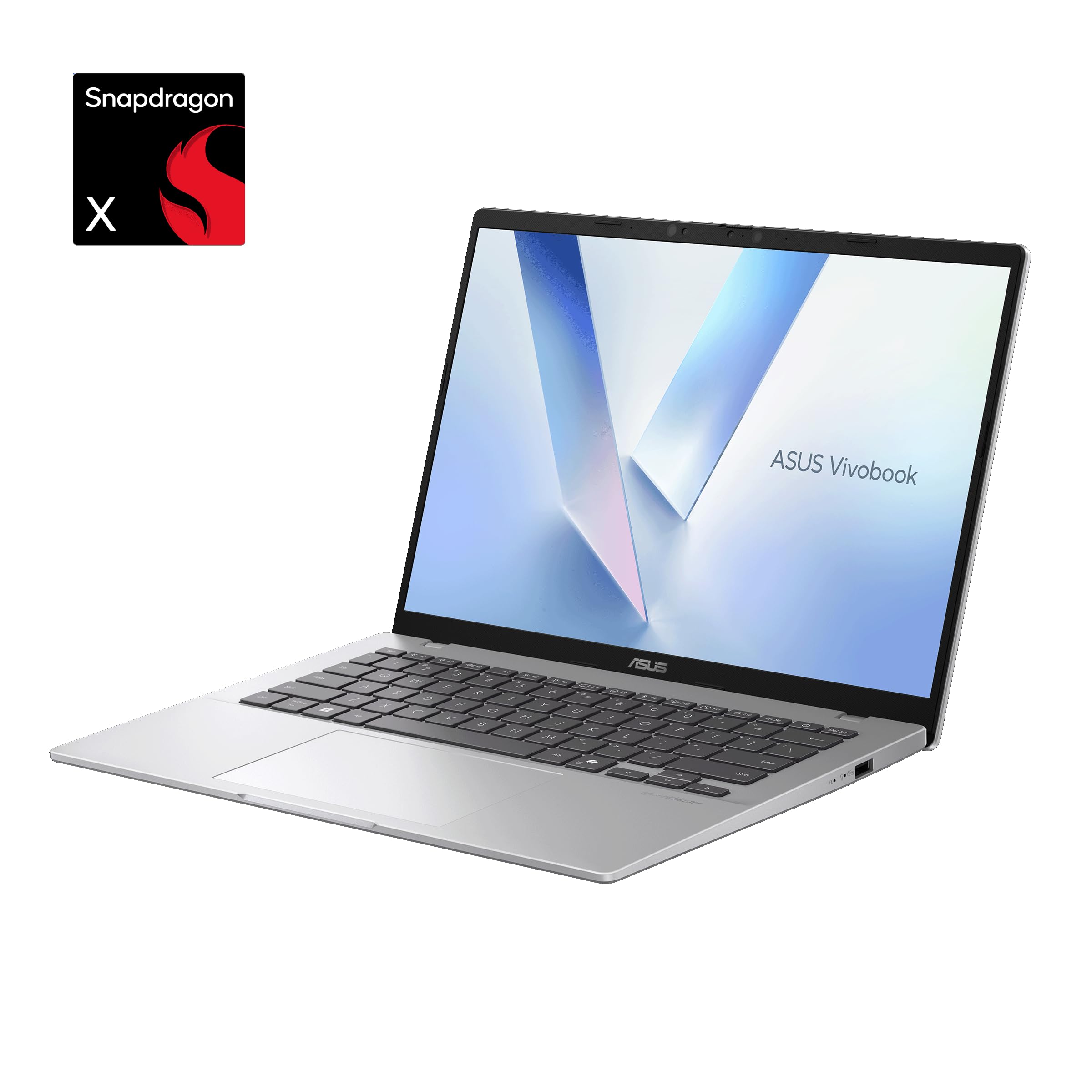 ASUS Vivobook 14 X1407QA 14 Pouces WUXGA (Snapdragon X X1, 16Go LPDDR5X, 512Go SSD, Qualcomm Adreno GPU, Windows 11 Home) - Clavier AZERTY - sans Chargeur