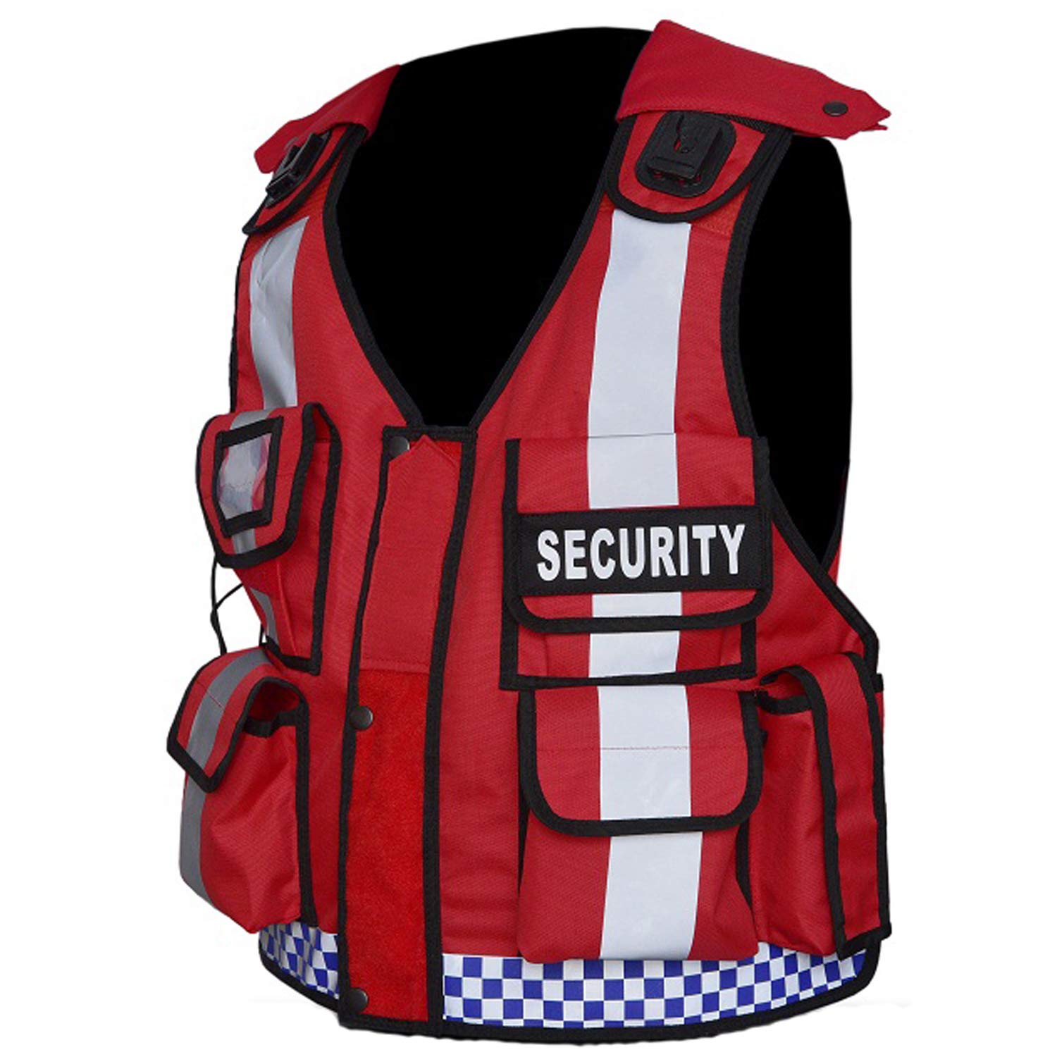 RAC3 Hi Viz Tactical Vest Dog Handler Security, Paramedic, Enforcement, Tac Vest (Red)
