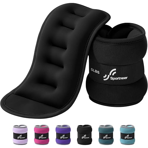Sportneer Ankle Wrist Weights for Women Men Pair of 1/2/4/6/10 LBS Options