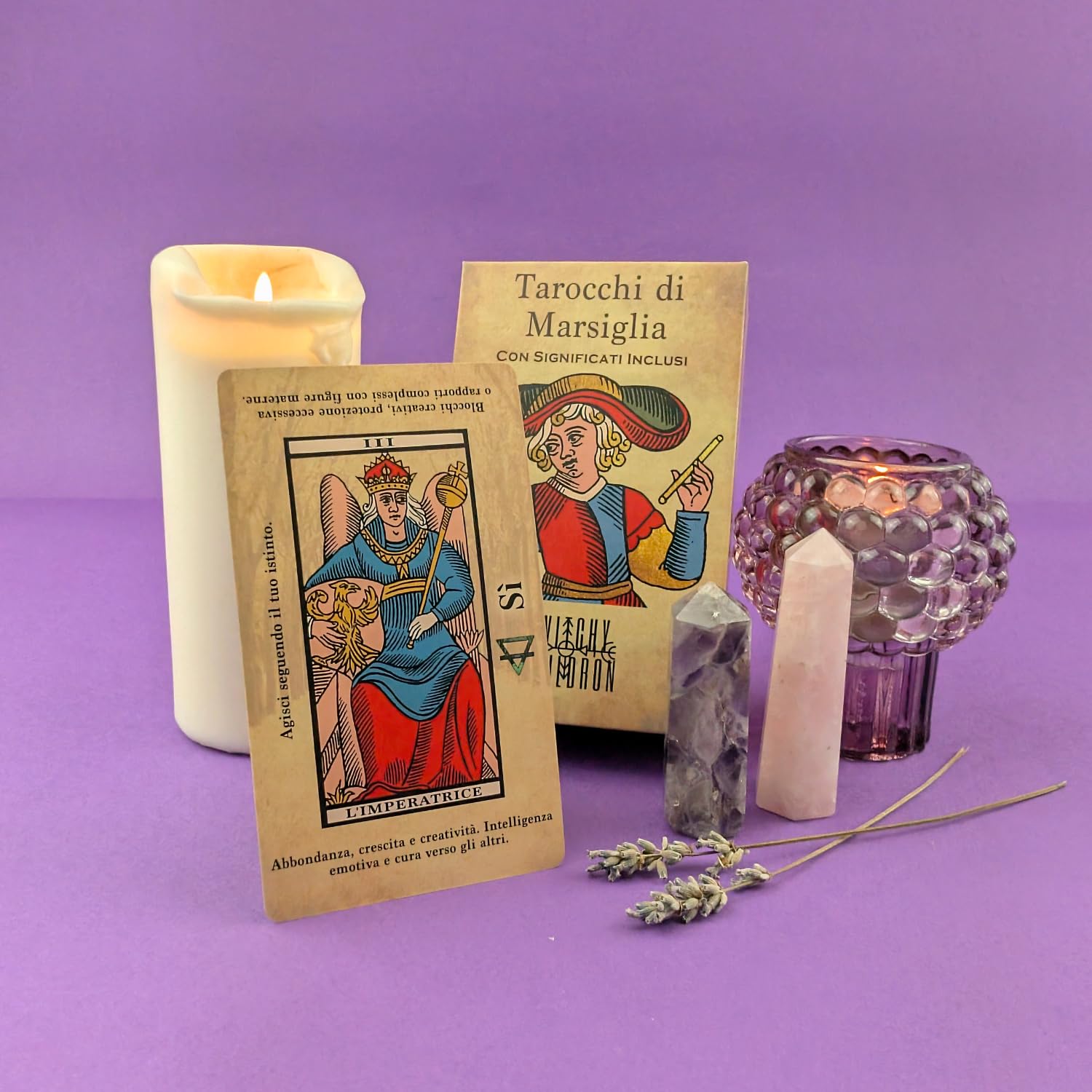 Witchy Cauldron – Tarocchi di Marsiglia per Principianti | Carte Tarocchi in Italiano con Significato| Mazzo Completo 78 Carte
