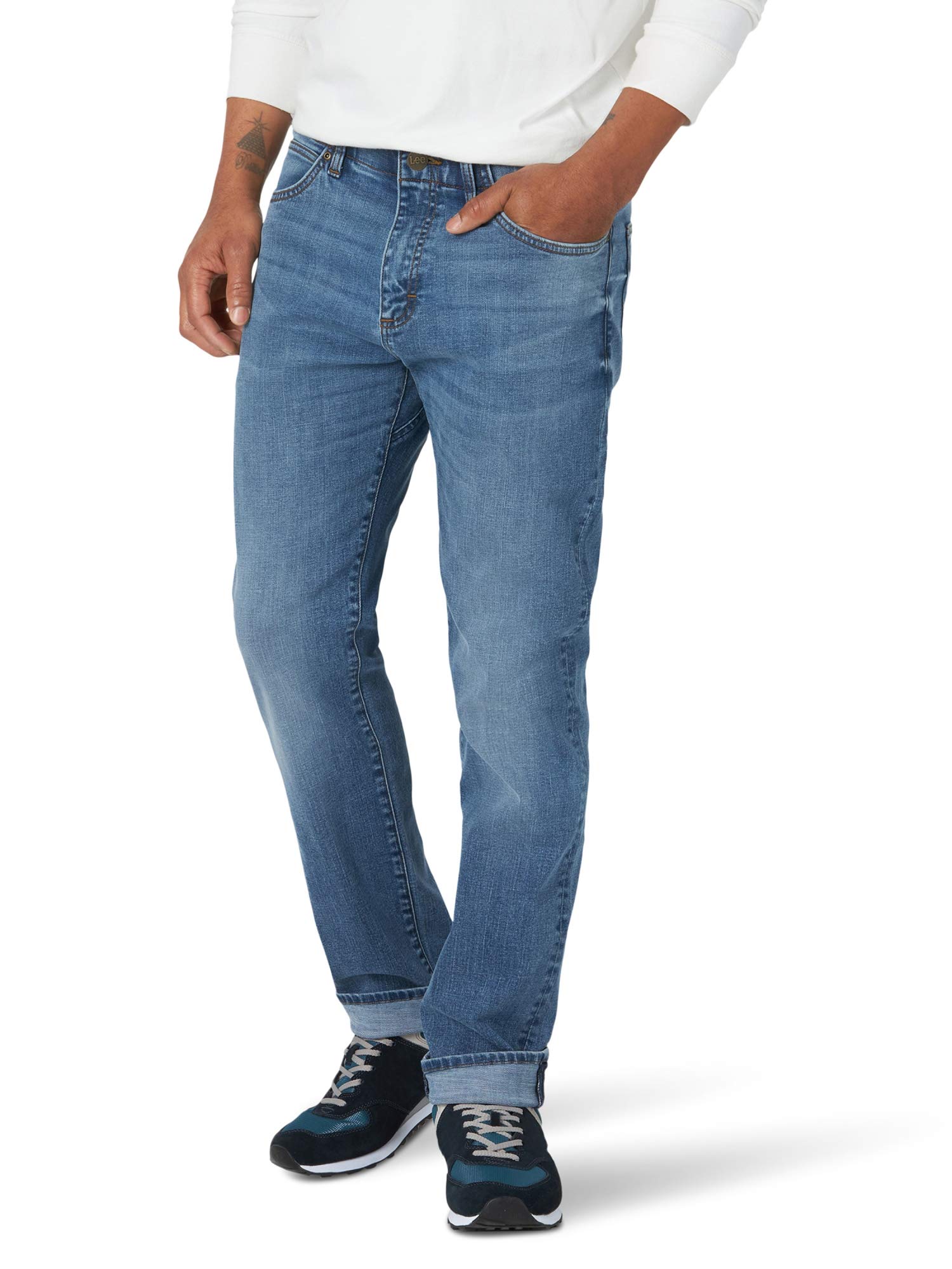 Lee Men's Extreme Motion Athletic Taper Jean, Bruiser, 34W x 30L
