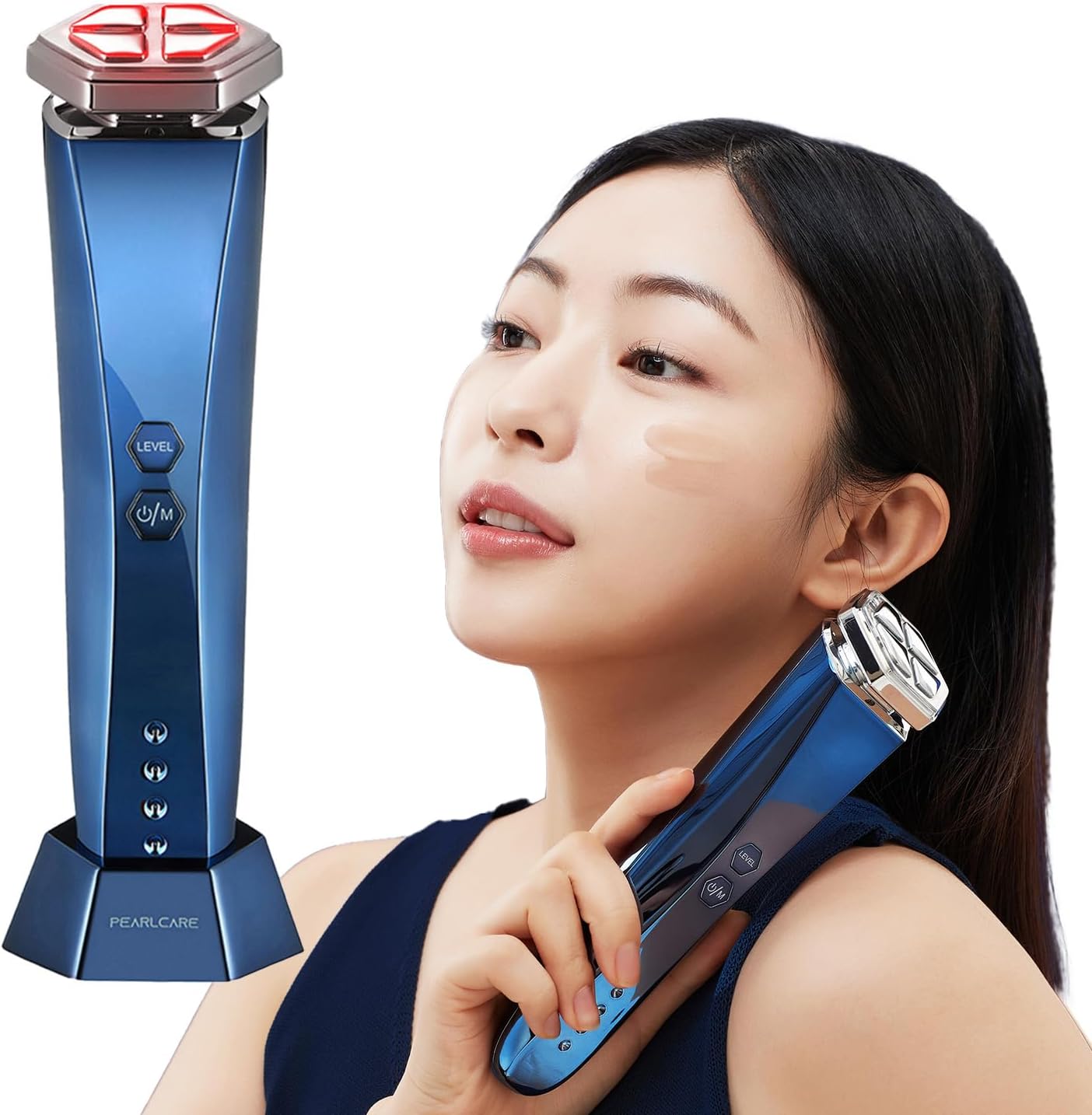 Facial Massager, Anti Aging Face and Neck Massage Tool for Skin Care (Blue)