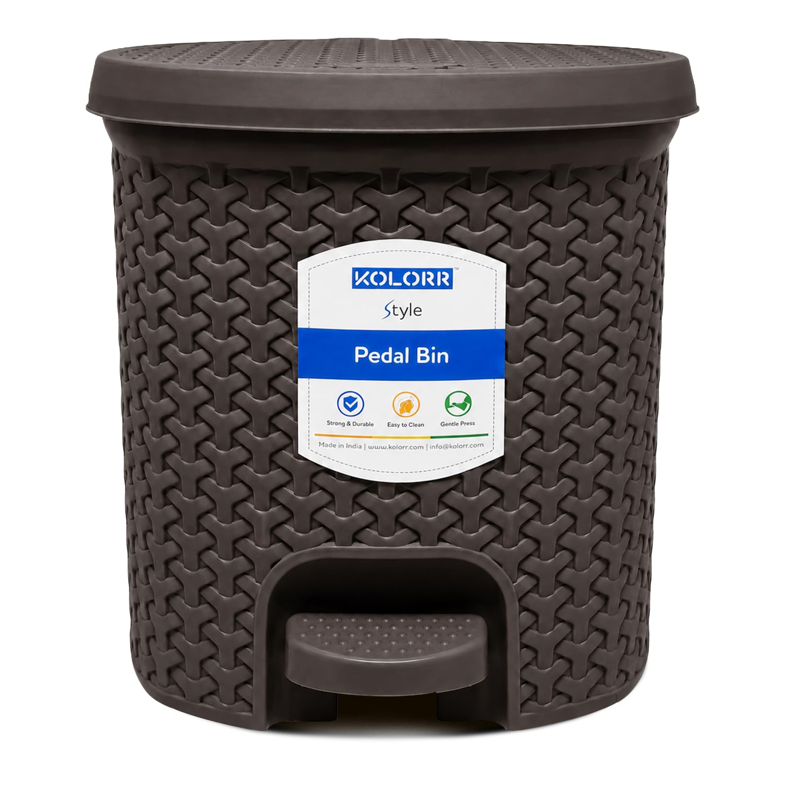 KOLORR Magnum 6L Dustbin - Dark Brown -1