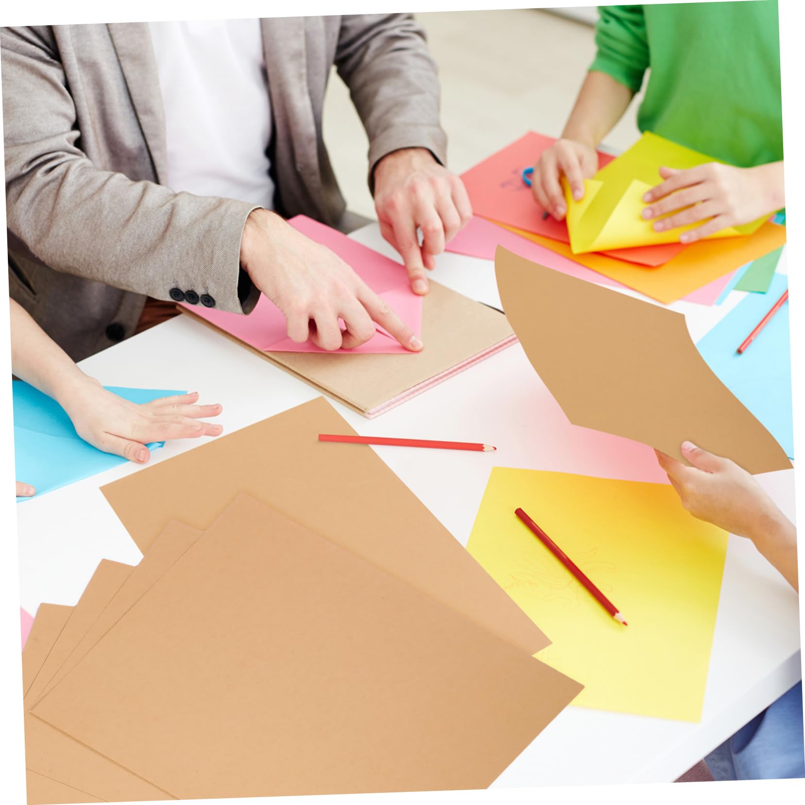 CLISPEED Cartoncino Kraft A4 per Lavori Artigianali Carta Spessa per e Scrapbooking Materiale Resistente per Creazioni Te