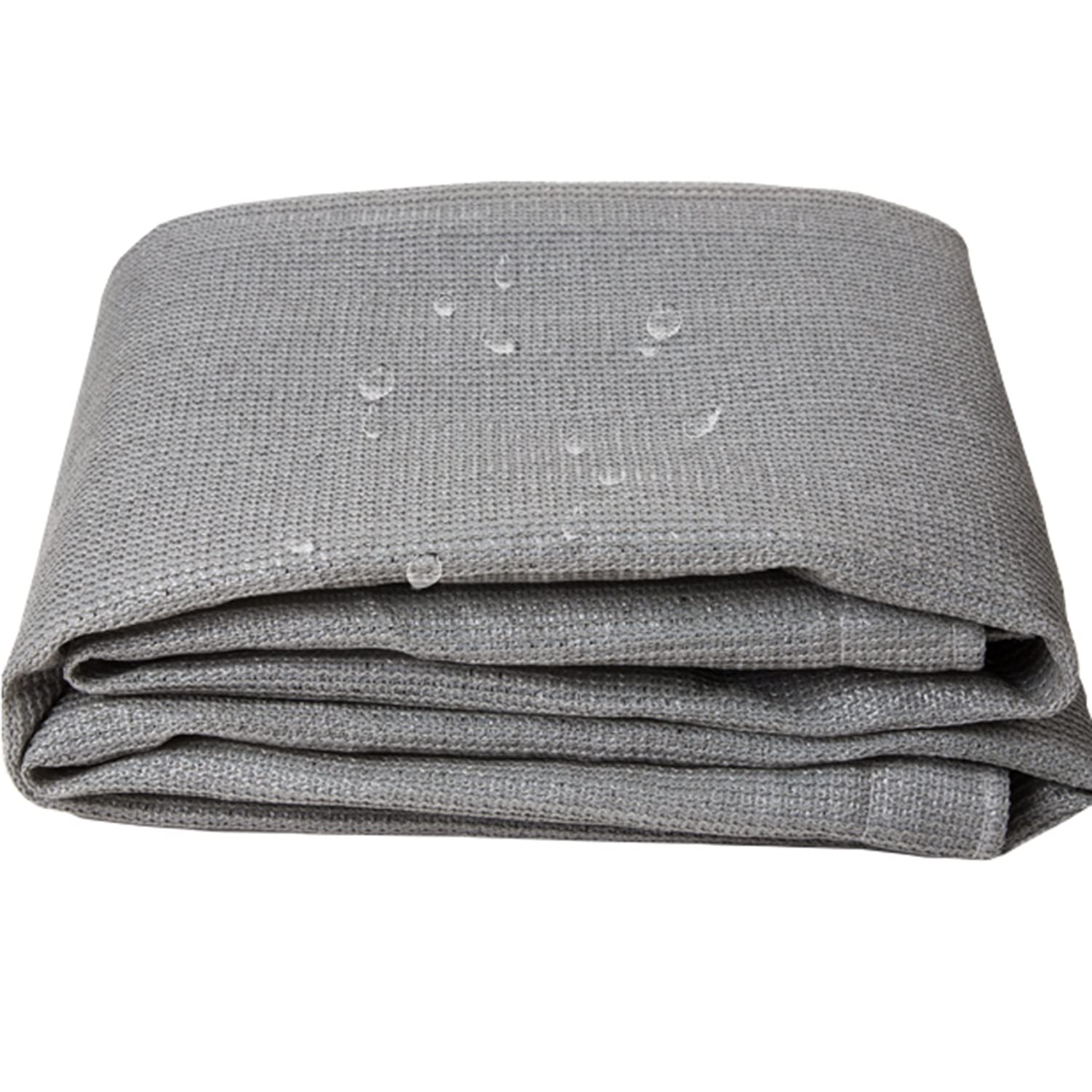 Voile d'ombrage gris protection UV 90% et coupe-vent