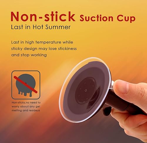 Miniatura 3 de ivoler Parabrisas de soporte de teléfono para automóvil, abrazadera de brazo largo universal para parabrisas con doble clip, fuerte ventosa, soporte