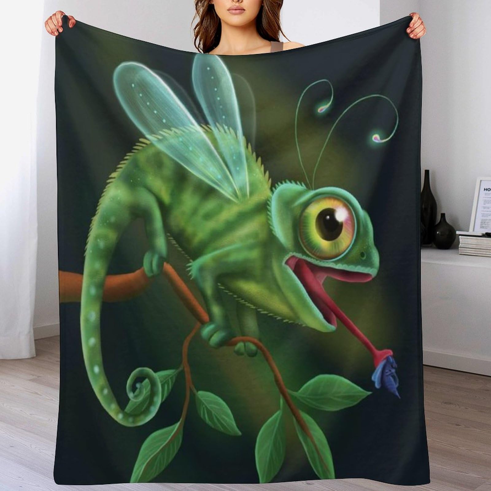 Couverture de lit flannel verte anti-plis r&eacute;sistante pour grand lit et canap&eacute;