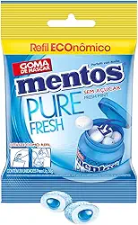 Refil de Gomas de Mascar, Mentos, Pure Fresh Mint, Sem Açúcar, Sabor de Menta - 56g | 28 Unidades