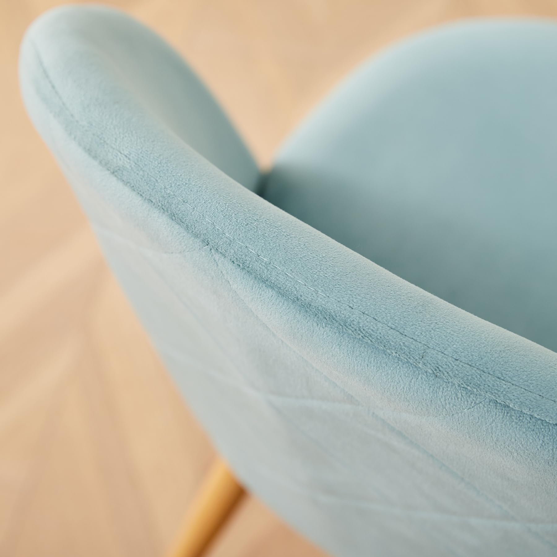 Juego de 4 Sillas de Comedor Tapizadas con Respaldo de Asiento de Terciopelo Suave y Patas de Metal Ajustables de Madera (Verde+Rosa)