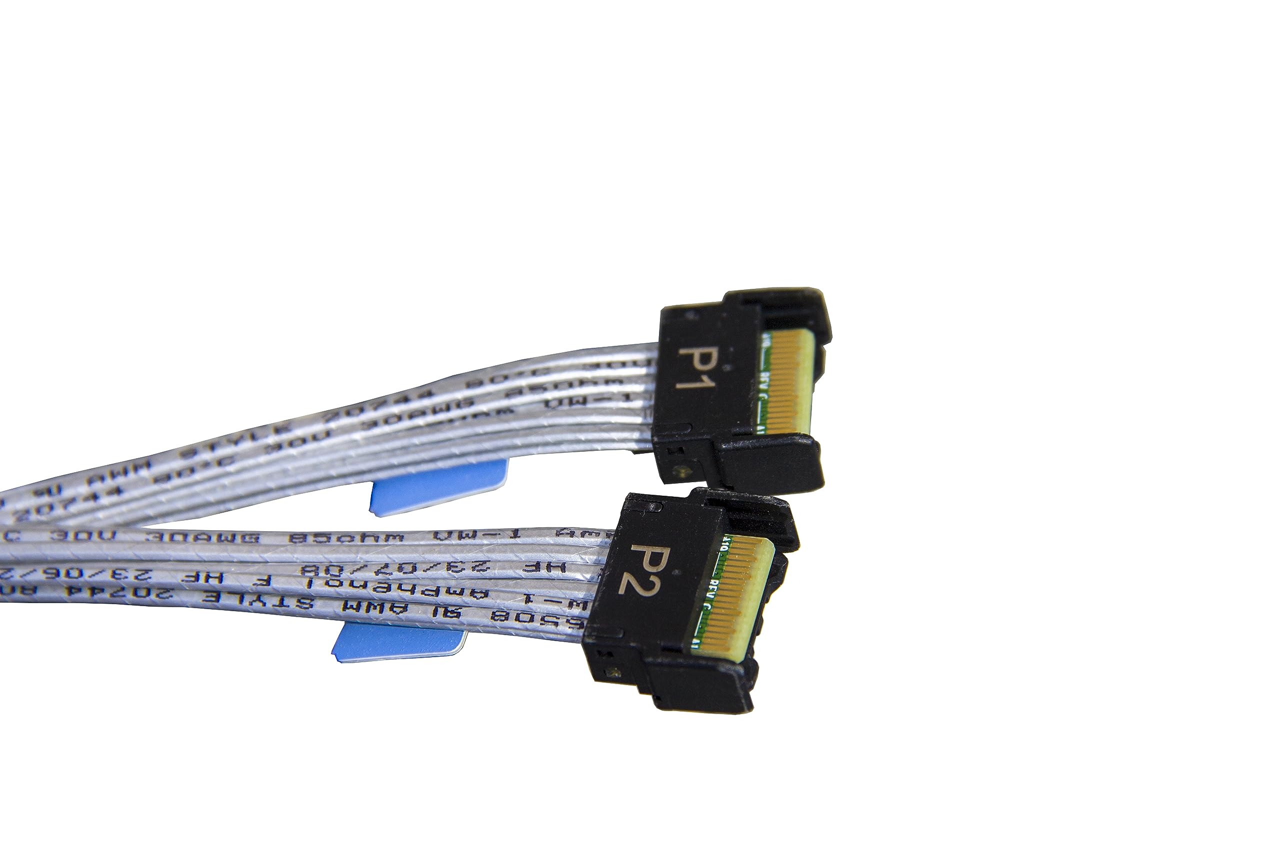 SlimSAS x8 auf 2* MCIO x4, SFF-8654 74Pin auf 2* SFF-TA-1016 38Pin, PCIe Gen5 Mini Cooledge IO, doppeltes gerades Kabel 80CM