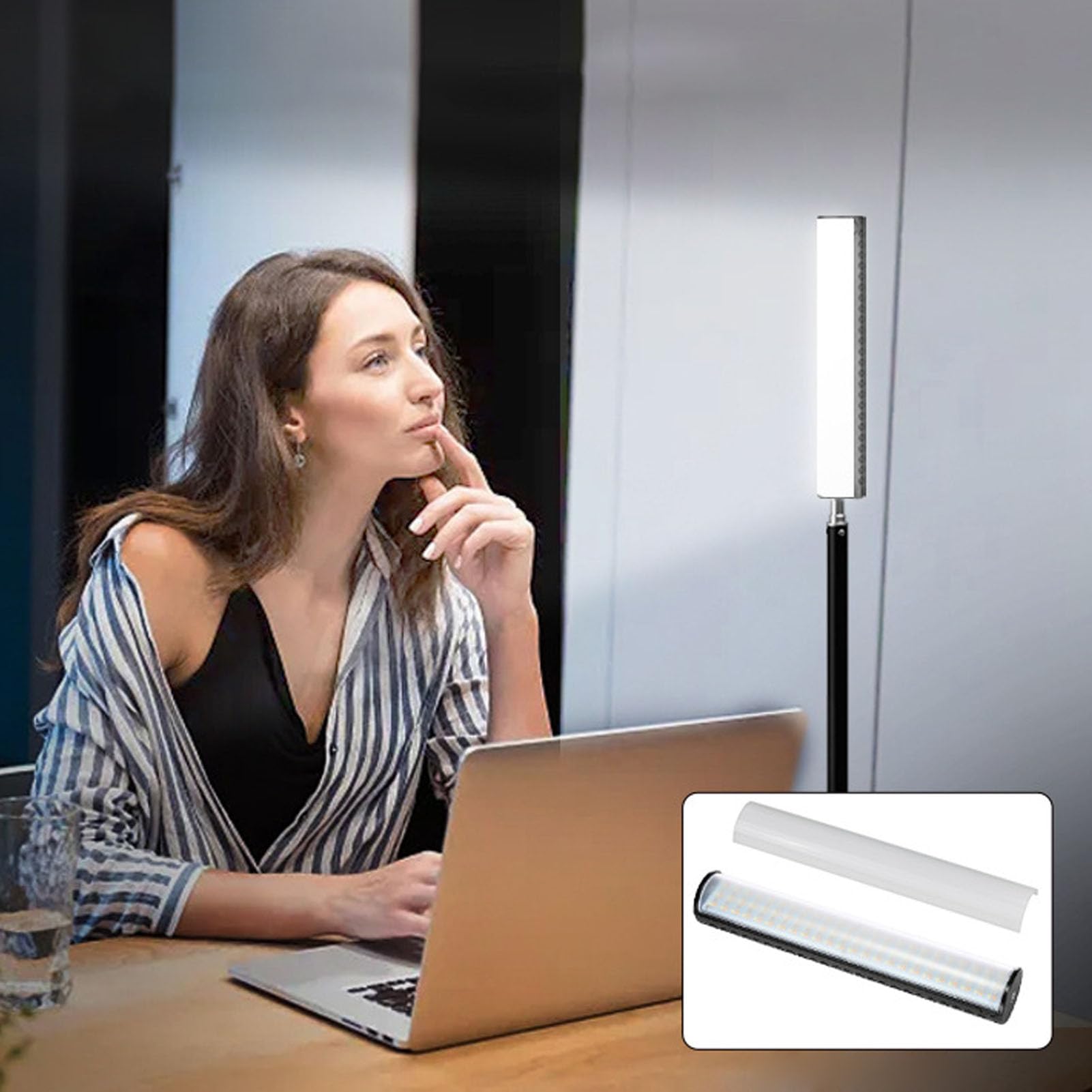 Bacchetta Luminosa Video RGB con Treppiede, Illuminazione Fotografica a LED Colorata da 15 W con estremità Magnetiche, Temperatura di Colore Regolabile