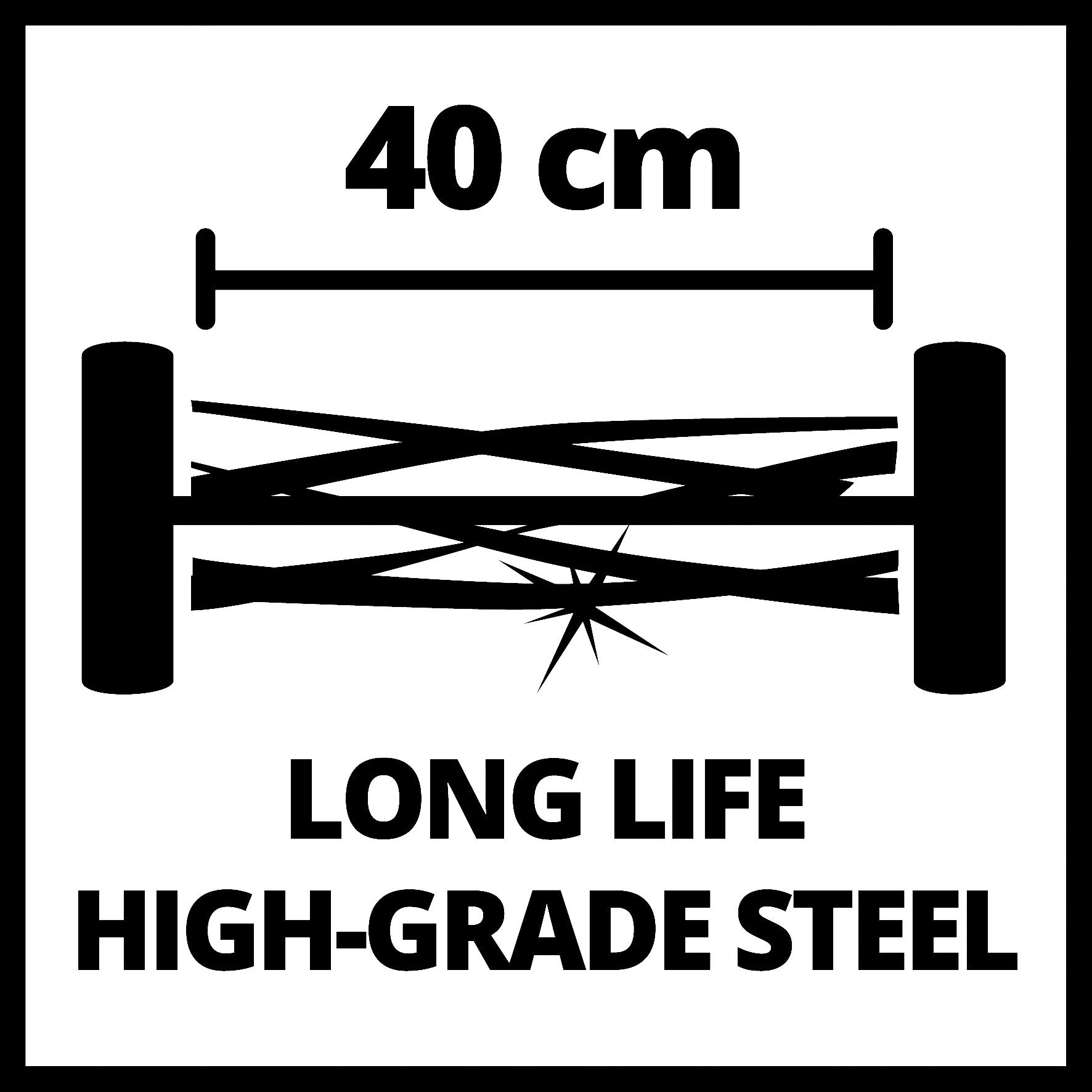Einhell Tagliaerba a spinta GC-HM 400 (largh. Taglio 40 cm, regolazione altezza taglio su 4-livelli di 13-37 mm, vano raccolta 27 l, 5 rulli elicoidali, consigliato per prati fino a 250mq)