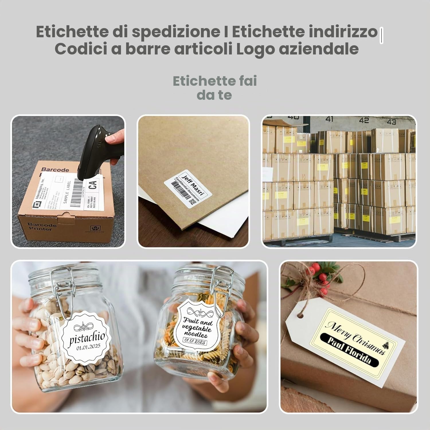 vretti Stampante Etichette Termica Professionale con WiFi e USB, Senza Cartuccia, Risparmio 70%, Testina 3X Durata 99.99% Scansione Riuscita, Compatibile con Amazon, DHL