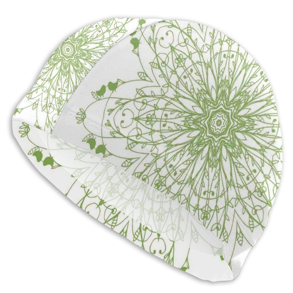 Swimming Cap Elastic Swimming Hat,Original Celtic Shield Icon Gothic Design Abstract Scotland Medieval Style Art,For Men Women Youths