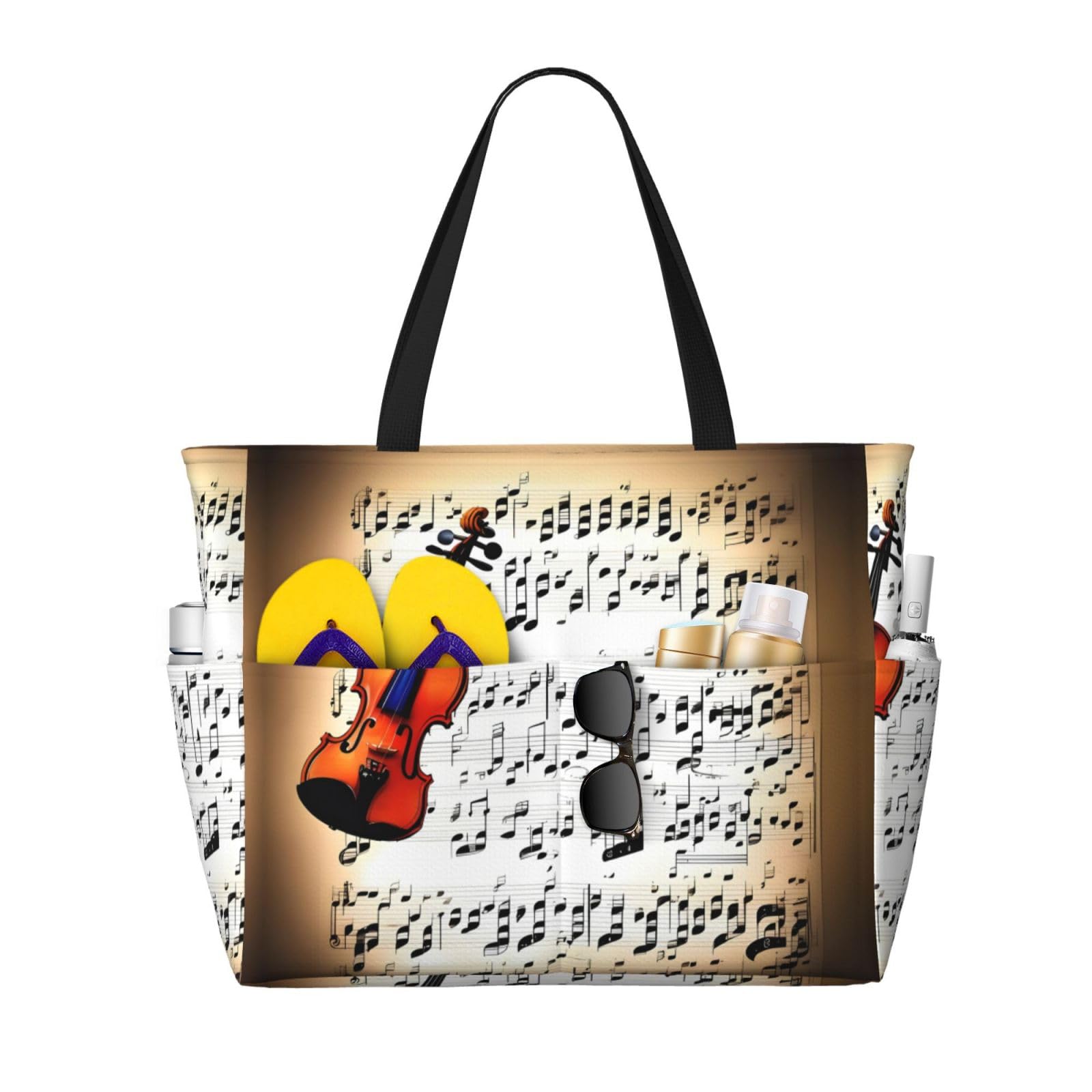 Sac à bandoulière violon imperméable noir pour cours de musique - 8