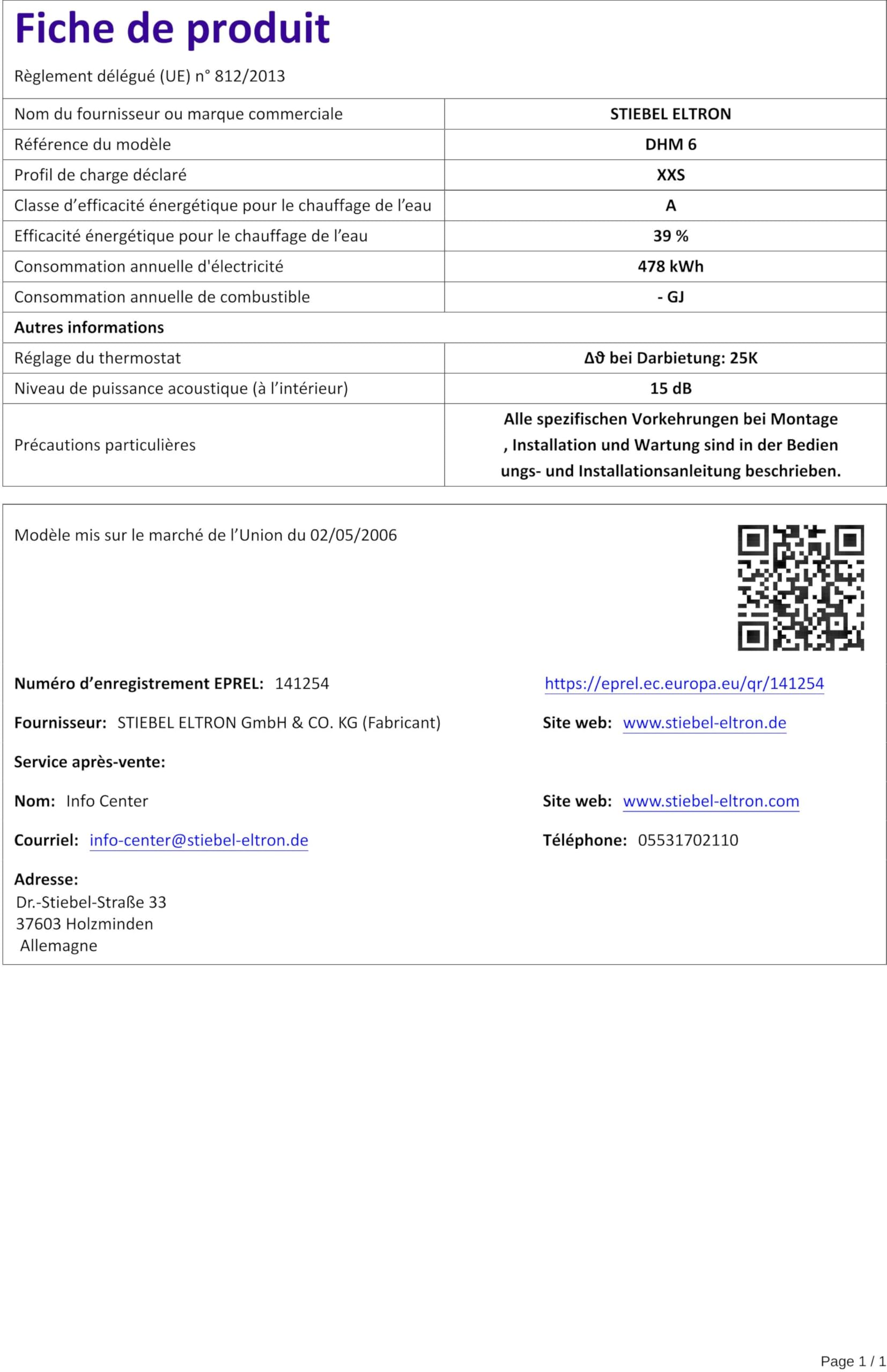 STIEBEL ELTRON Mini natychmiastowy podgrzewacz wody DHM 6 idealny do mycia umywalek ręcznych, urządzenia bez ciśnienia, instalacja pod atramentem, 3,2 l/min, 185473, biały
