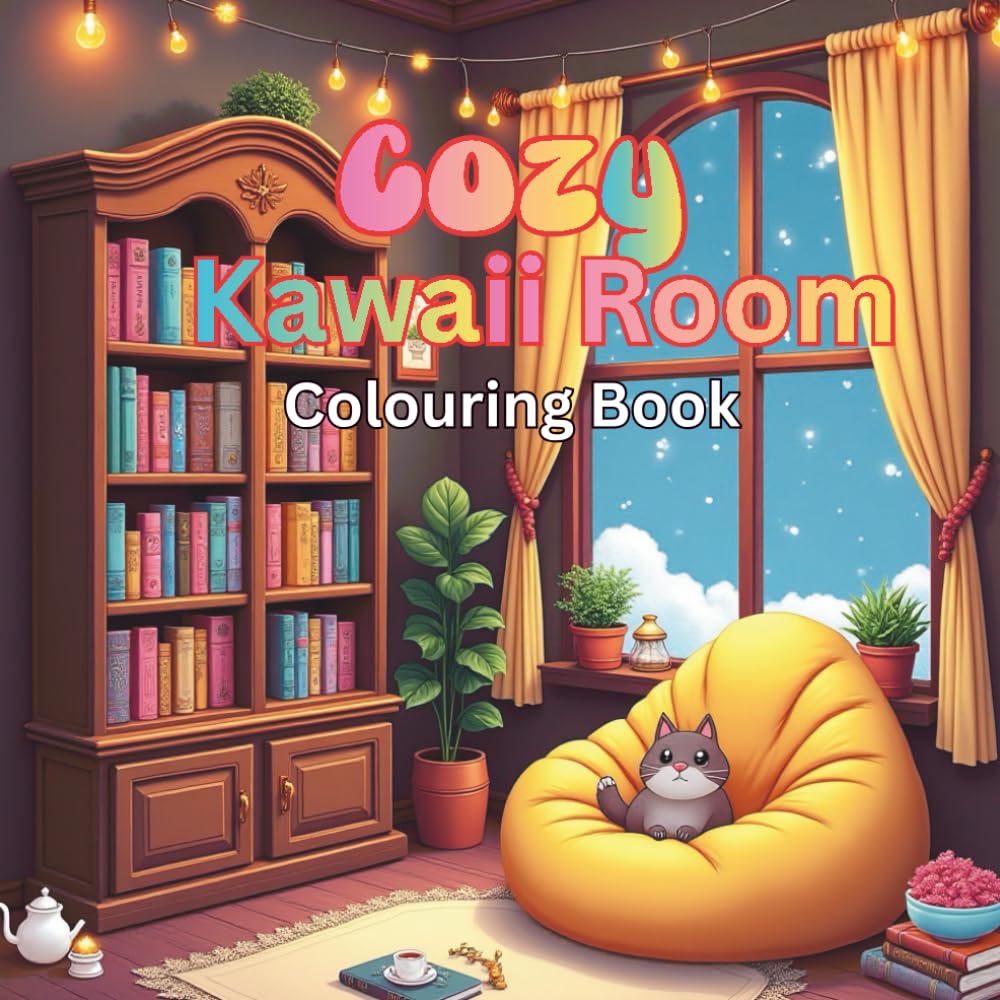 Kawaii Cozy Room Colouring Book: Sweet, Snug Room Designs for Relaxation and Creative Fun