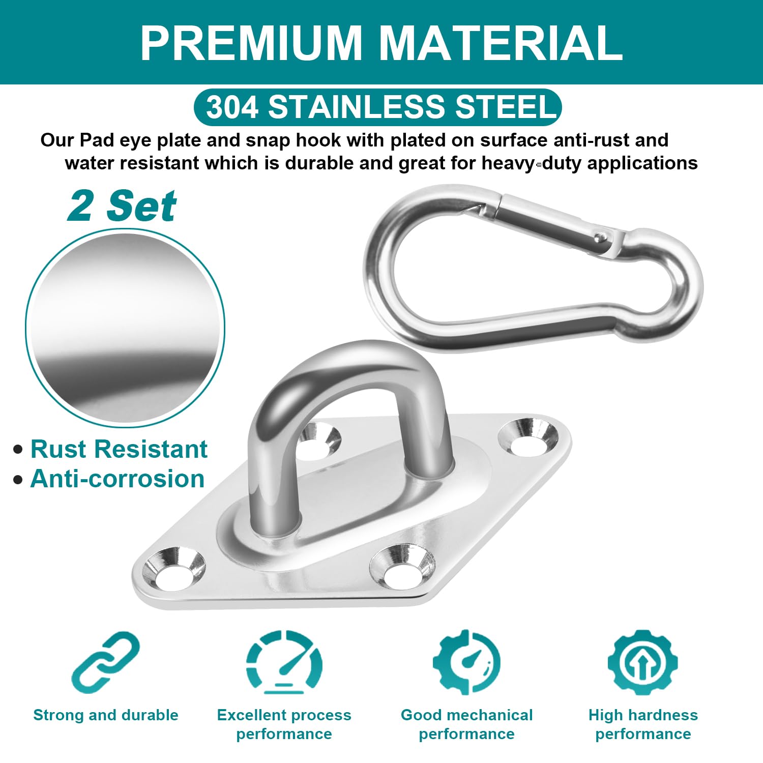 2 Soporte Para Hamaca De Yoga, Gancho Para Hamaca Techo De Acero