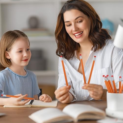 Miniatura 7 de Fainne 48 Lápices Gruesos Jumbo Grandes Gruesos Largos y 3 Sacapuntas para Niños Principiantes Preescolares Jardín de Infantes Suministros de