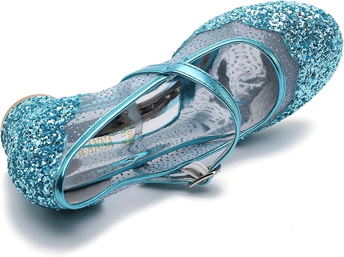 Scarpe Da Principessa ELSA & ANNA - Con Tacco 3cm E Glitter Per Bambine - Foto 6