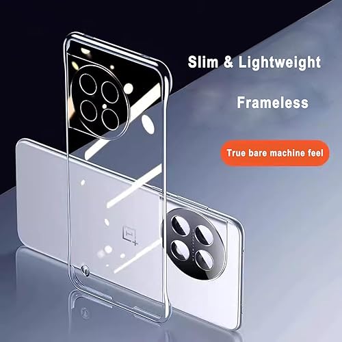 Miniatura 3 de Woluki Funda delgada transparente sin marco para OnePlus 12, 4 esquinas, protección mejorada contra golpes, delgada, alta transparente, parte