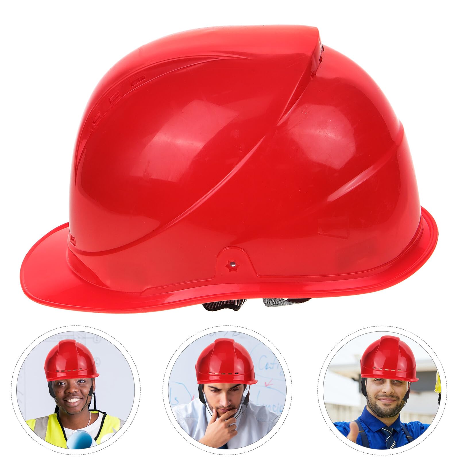 Casco de Seguridad para Construcción Hombre Abs Rojo Ventilado