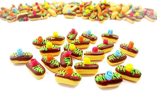 Miniatura 4 de 20 Chocolate Eclair Panadería Casa de muñecas Miniaturas Alimentos Art Deco Suministro Casa de muñecas Comida 3579