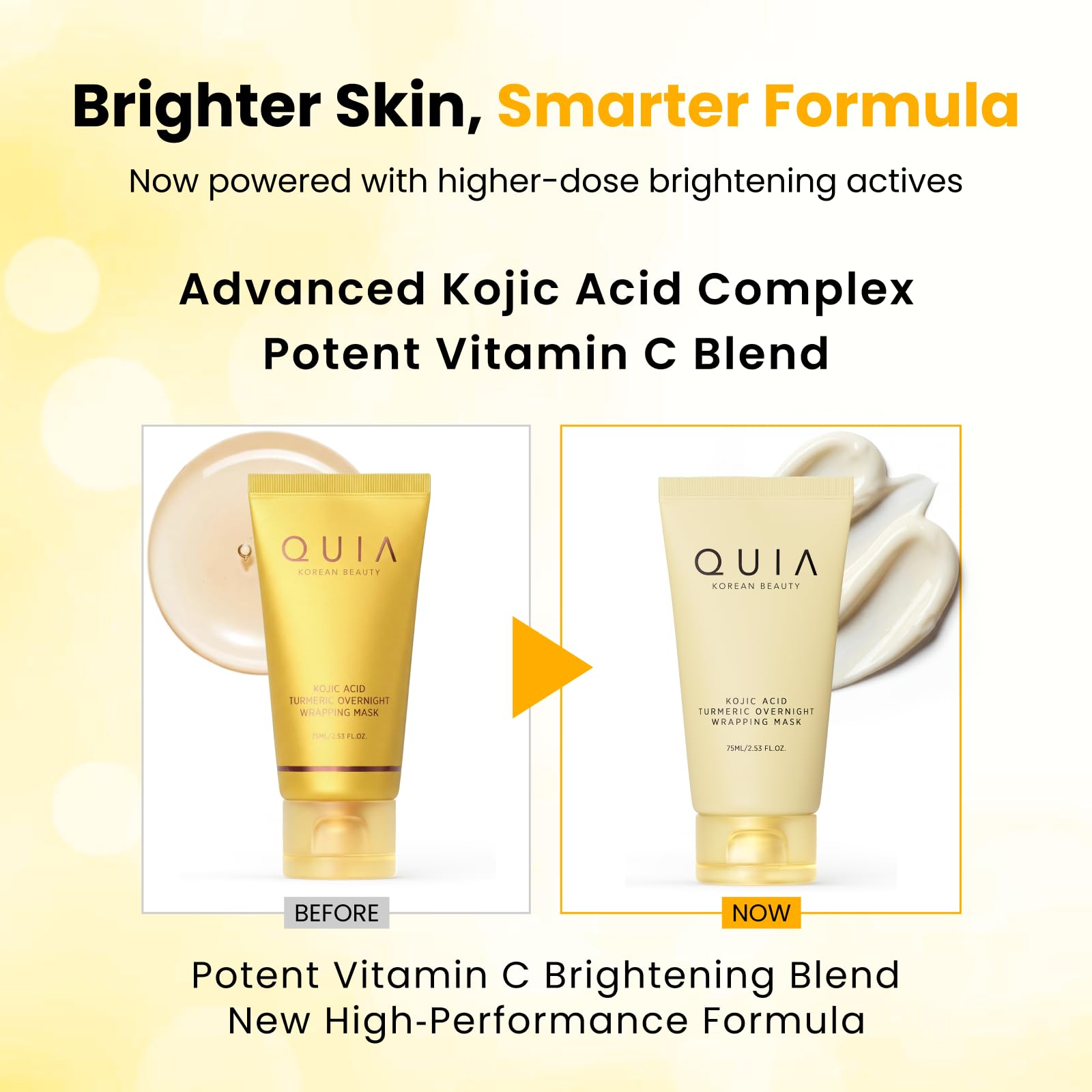 QUIA Turmeric + Kojic Acid Overnight Wrapping Mask for Glowing Skin