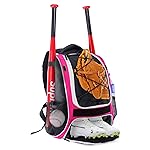 WOLT | Youth Baseball Backpack Bag for Baseball, Softball & T-Ball Equipment & Gear, Youth Boys and Adults, with Holder for Bat, Helmet, Glove, & Shoes Compartment & Fence Hook