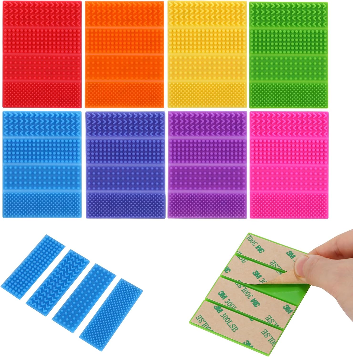Textured Sensory Stickers – 8 Pack Silicone Fidget Strips for Kids & Adults with ADHD, Autism & Anxiety – Quiet Toys for Desk, Travel & Office – Great for Gifting, Rewards & Fillers Textured Sensory Stickers – 8 Pack Silicone Fidget Strips for Kids & Adults with ADHD, Autism & Anxiety – Quiet Toys for Desk, Travel & Office – Great for Gifting, Rewards & Fillers