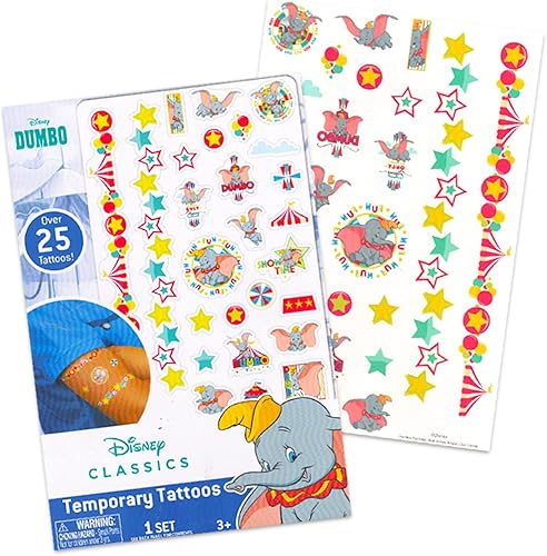 Miniatura 3 de Beach Kids Dumbo - Juego de regalo de peluche con correas de transporte, tatuajes temporales de Dumbo, más  Regalos de dumbo