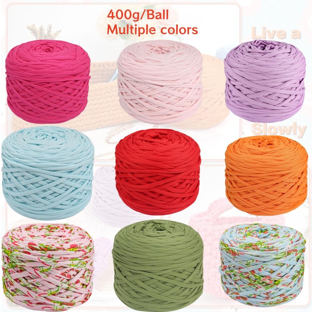 Włóczka Super Chunky Yarn, Przędza na koszulki 400g wielokolorowa(Blue-1)