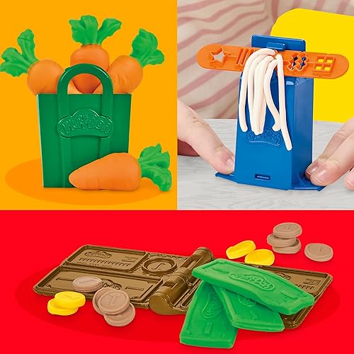 Miniatura 3 de Play-Doh Juguete de caja registradora, 23 accesorios de comida para jugar, artes y manualidades para niños 3+ (exclusivo de Tienda)