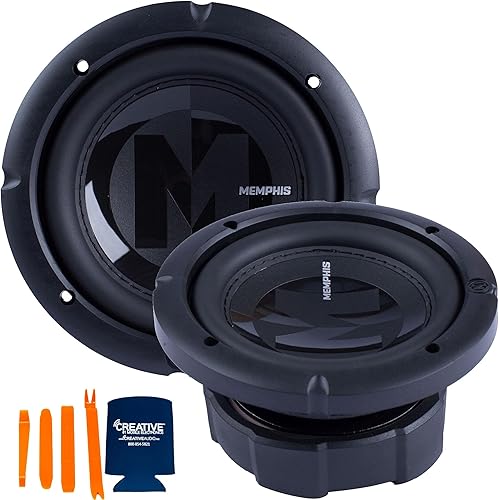 Memphis Audio - Dos subwoofers de referencia de potencia de 6.5" seleccionables de 2 o 4 ohmios