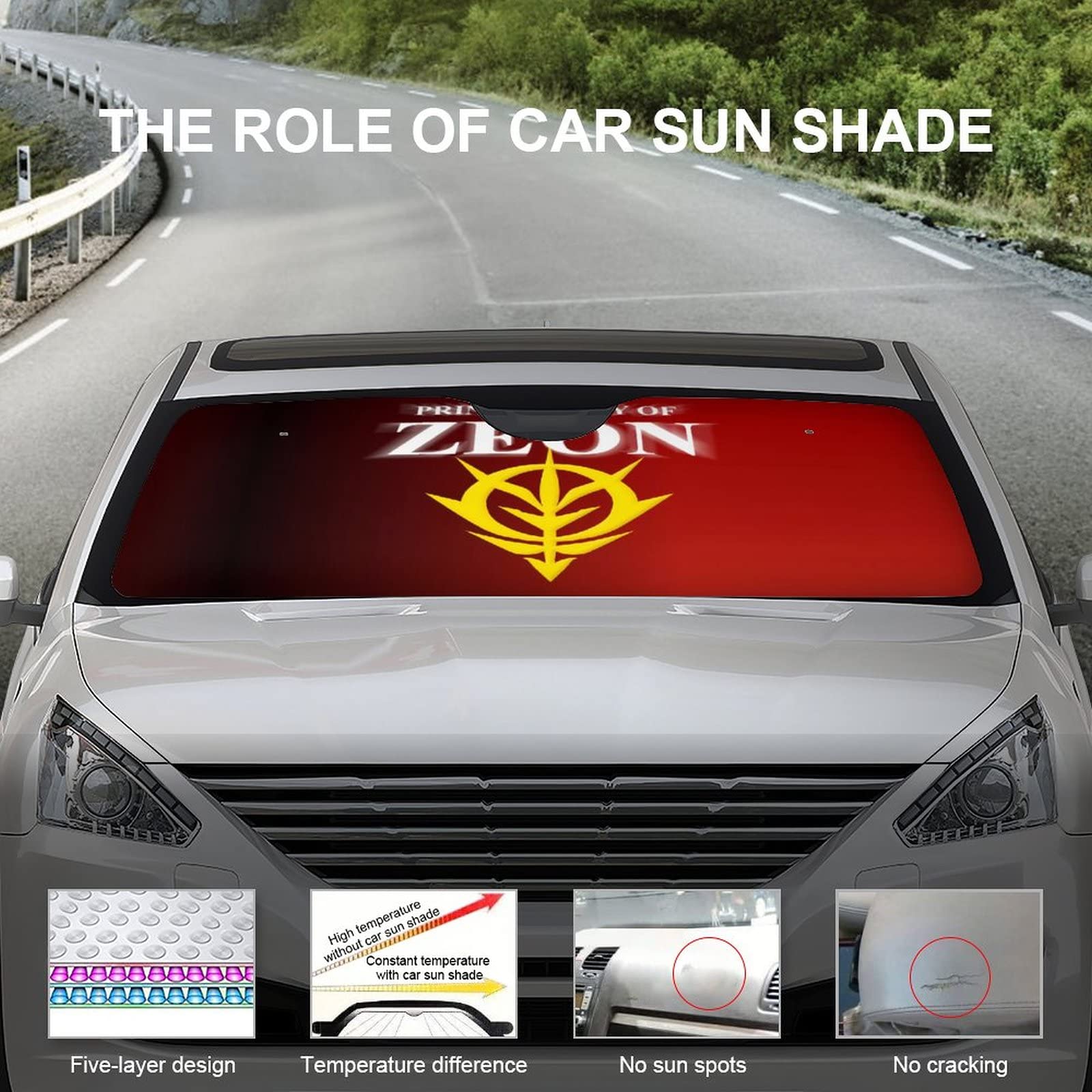 Amazon.co.jp: ネオ ジオンガンダム 車用 サンシェード 簡単着脱 吸盤