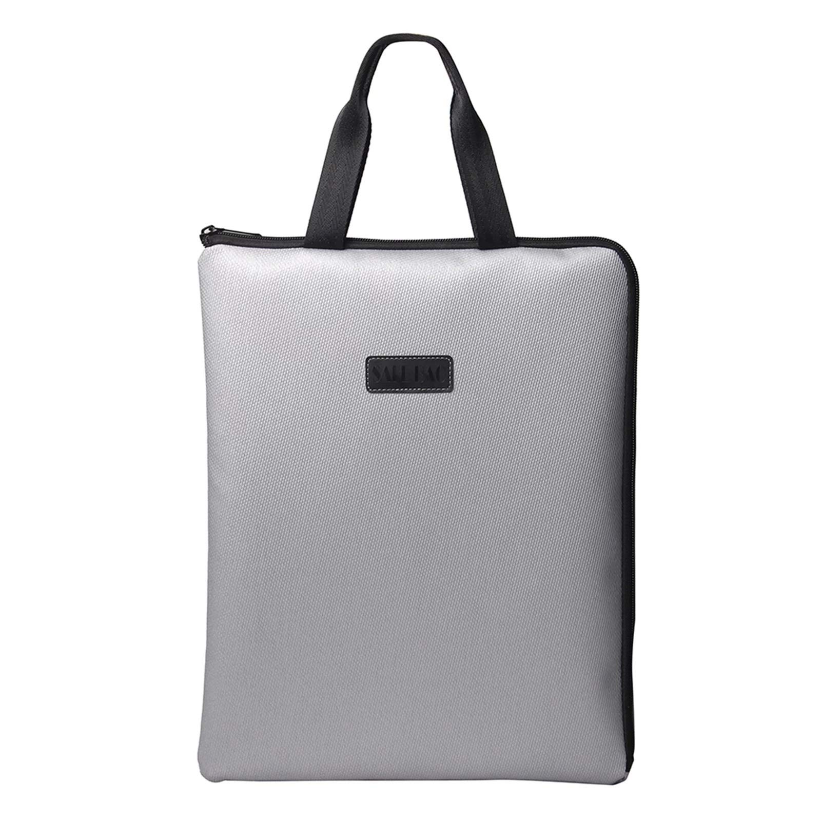 Eqnsmdtgz Silver Gray Fireproof Document Box Fireproof Document Bag Water Resistant File Folder With Zipper Safe Storage For Passports, Legal Files And Valuables