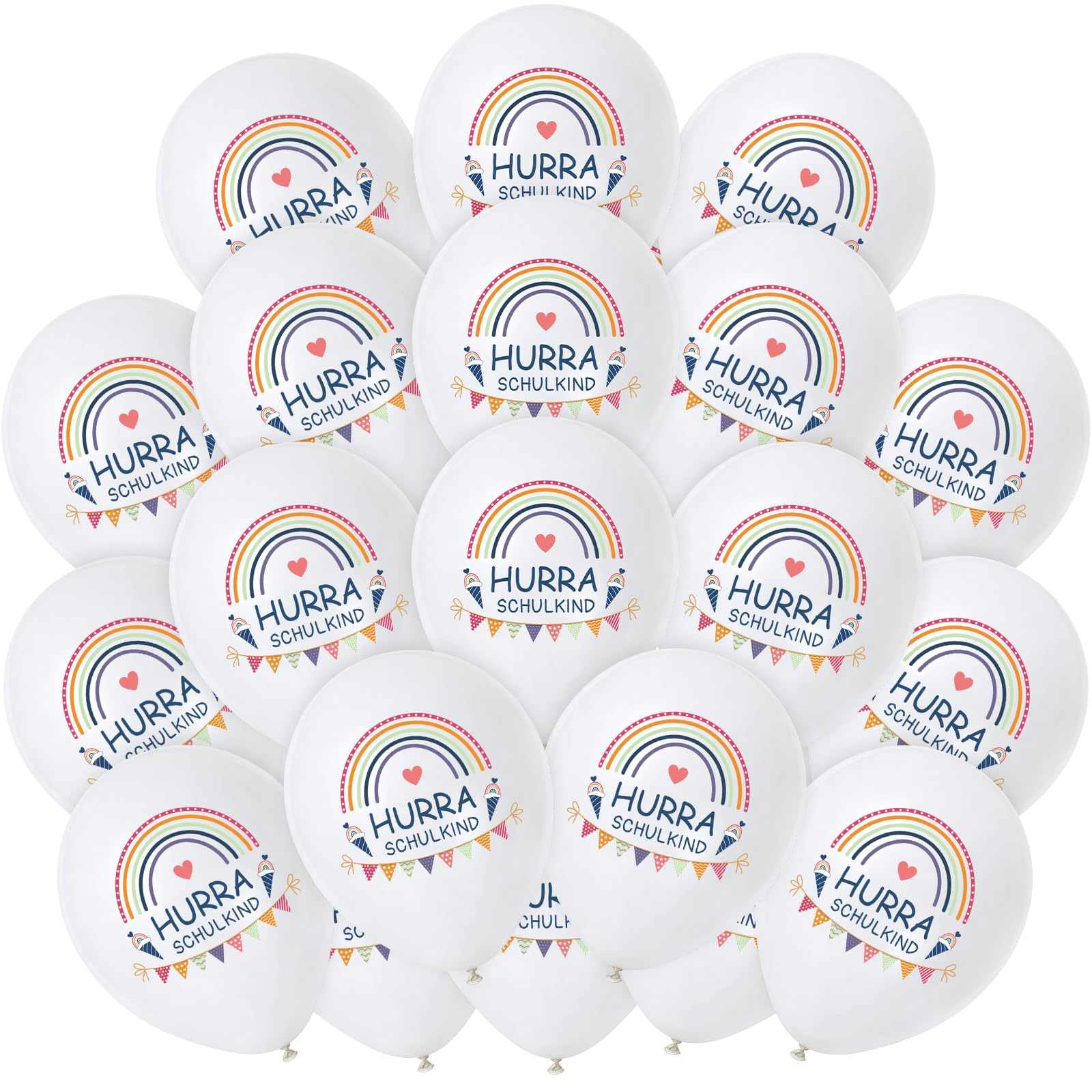 Smlper Einschulung Deko Ballons,24 Stück Schulkind Luftballons Jungen Mädchen,Schuleinführung Schulstart Deko,Endlich Schulkind Luftballon Latex Bunt Ballons,Einschulungsdeko Schulstart Party