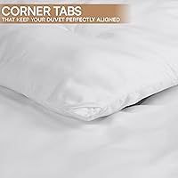 Vista 7 de Utopia Bedding Edredones, relleno de edredón para todas las estaciones, edredón alternativo de plumón con pestañas en las esquinas, lavable a Blanco