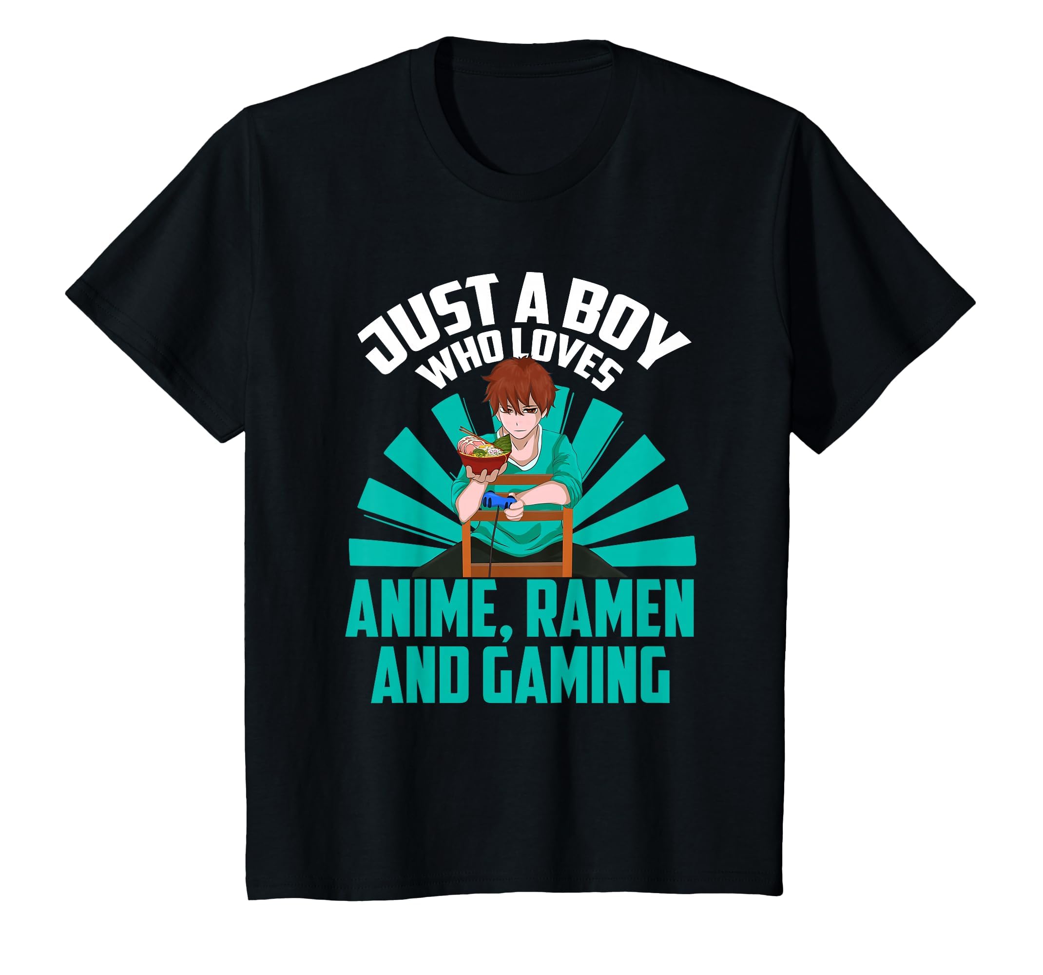 Kawaii Boys Japan Gamer Ramen Noodles Gaming Manga Anime T-Shirt