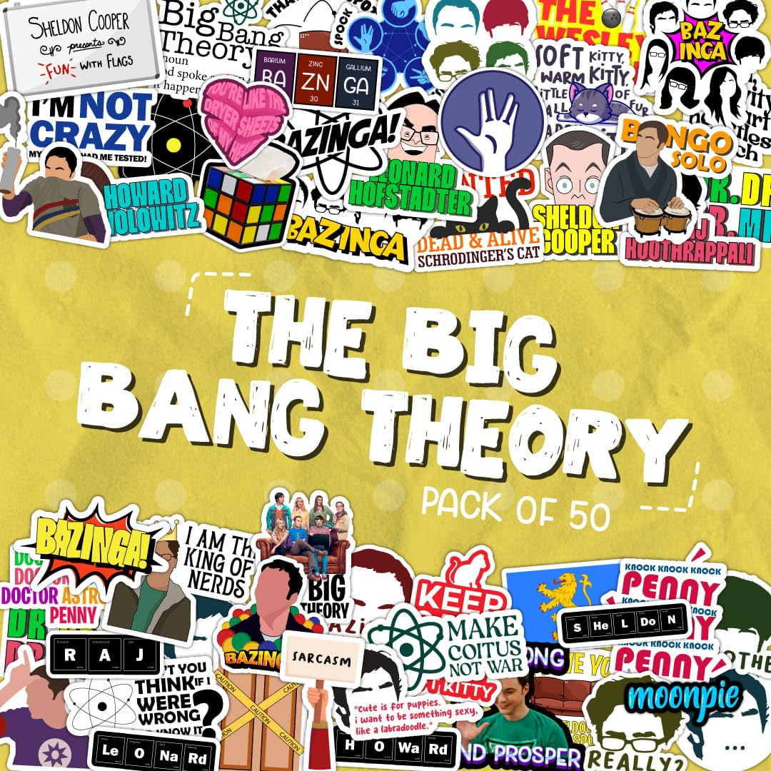 Aapki Marzi The Big Bang Theory Laptop/Mobile Sticker Decals - Pack of ...