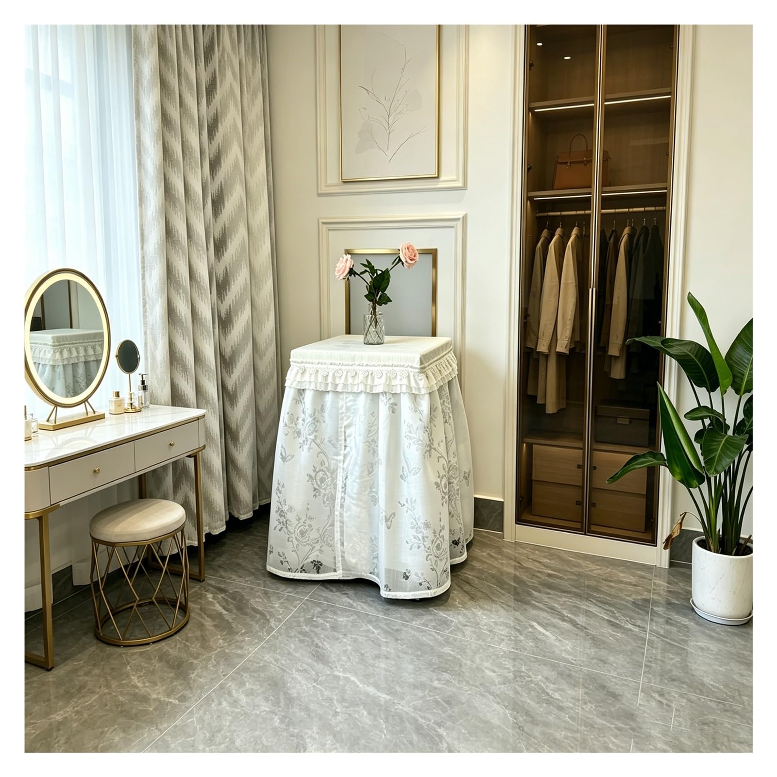 CHZDPP Customised Home Safe Enclosure Cover with Tassel, Washable Safe Covers Disguise for Long Term Storage, Universal Fit Furniture Cover Cabinet(C,20x16x28in/50x40x70 cm)