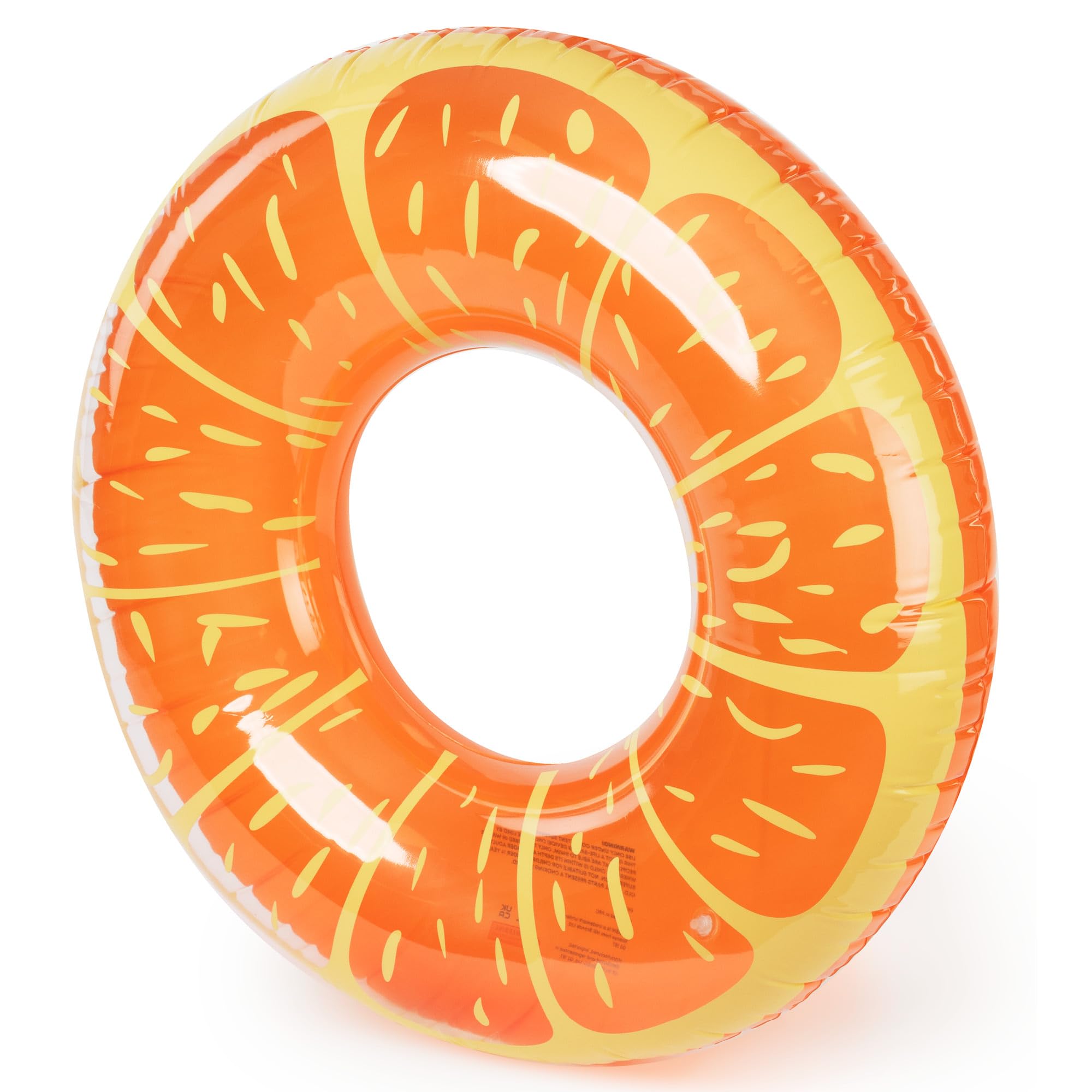 SPLASH! Inflatable Swimming Ring 90cm - Durable PVC Inflatable Ring Pool Float, Supports up to 80kg - Pool Inflatables for Adults and Kids - Certified Safe, Easy to Deflate Inflate - Orange