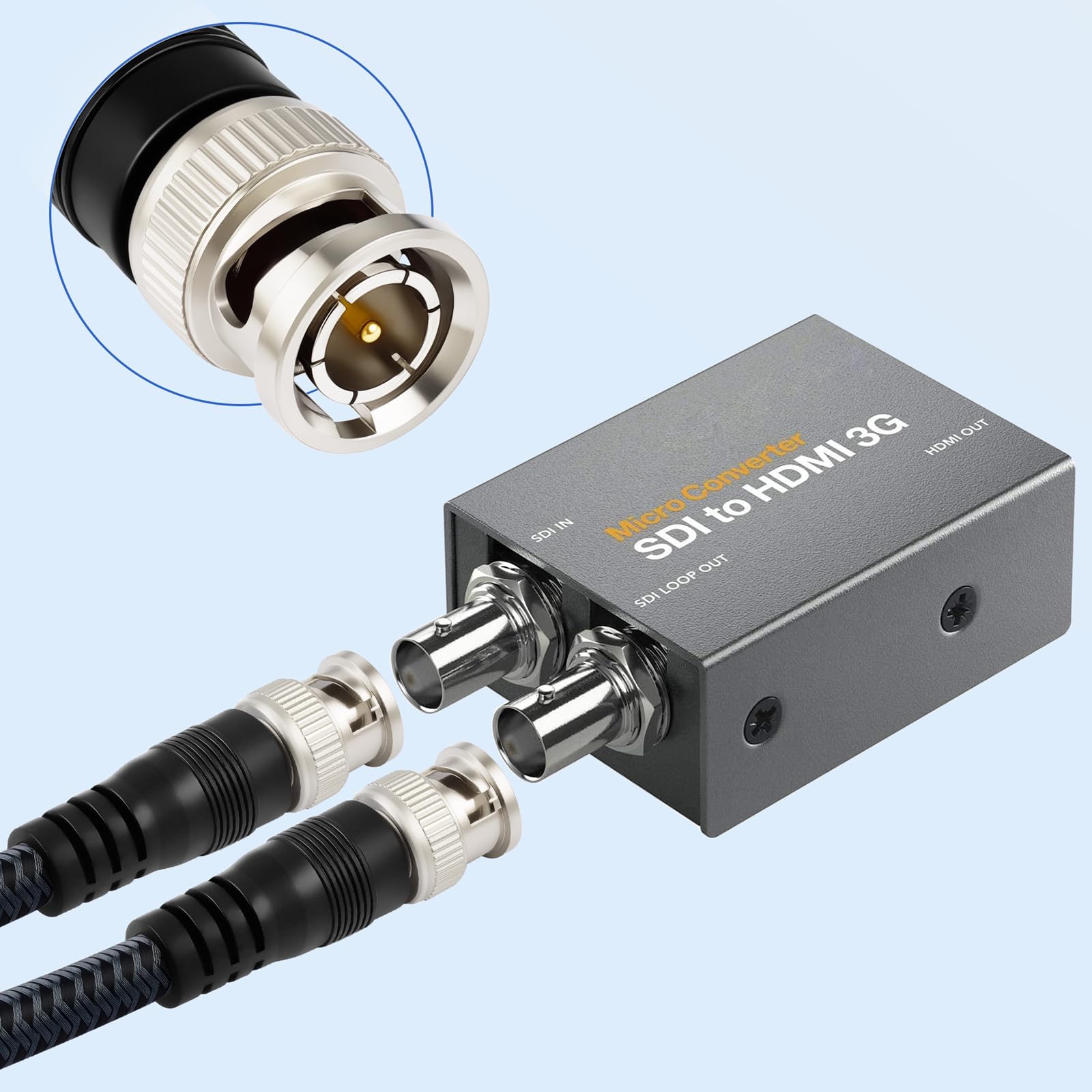 Câble Coaxial BNC Mâle 75ohm RG-6/U 20M, Cordon Vidéo à Faible Perte de Blindage à Faible Perte pour l'analyseur d'antenne, radio CB, caméra de vidéosurveillance de sécurité, DVR