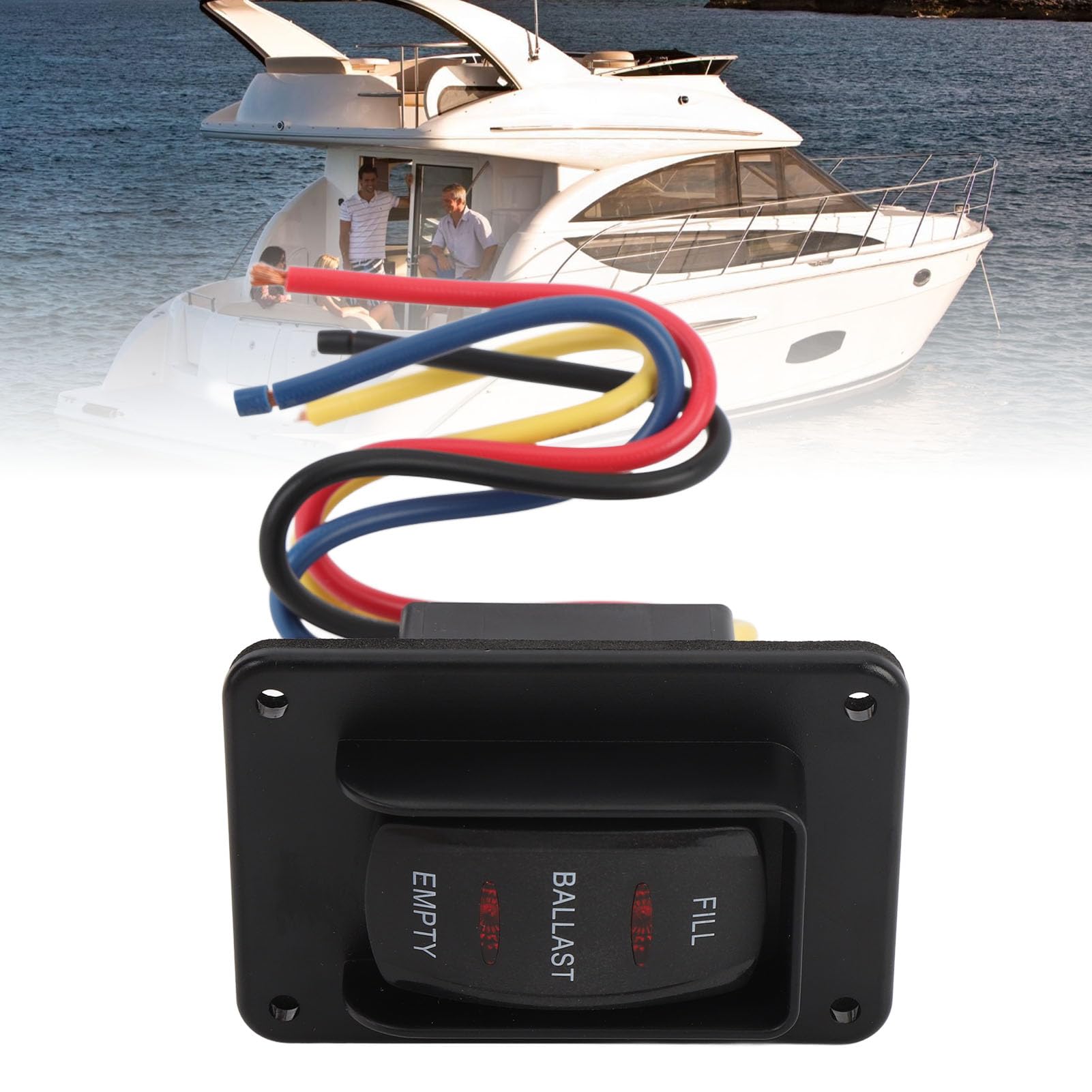 RV-Umpolungsschalter, 12 V, 30 A, 24 V, 15 A, Wasserdichter IP68-Schalter, Hochwertiges ABS-Material, Benutzerfreundliches Design, stoß- und Feuerbeständig, Langlebig, Geeignet